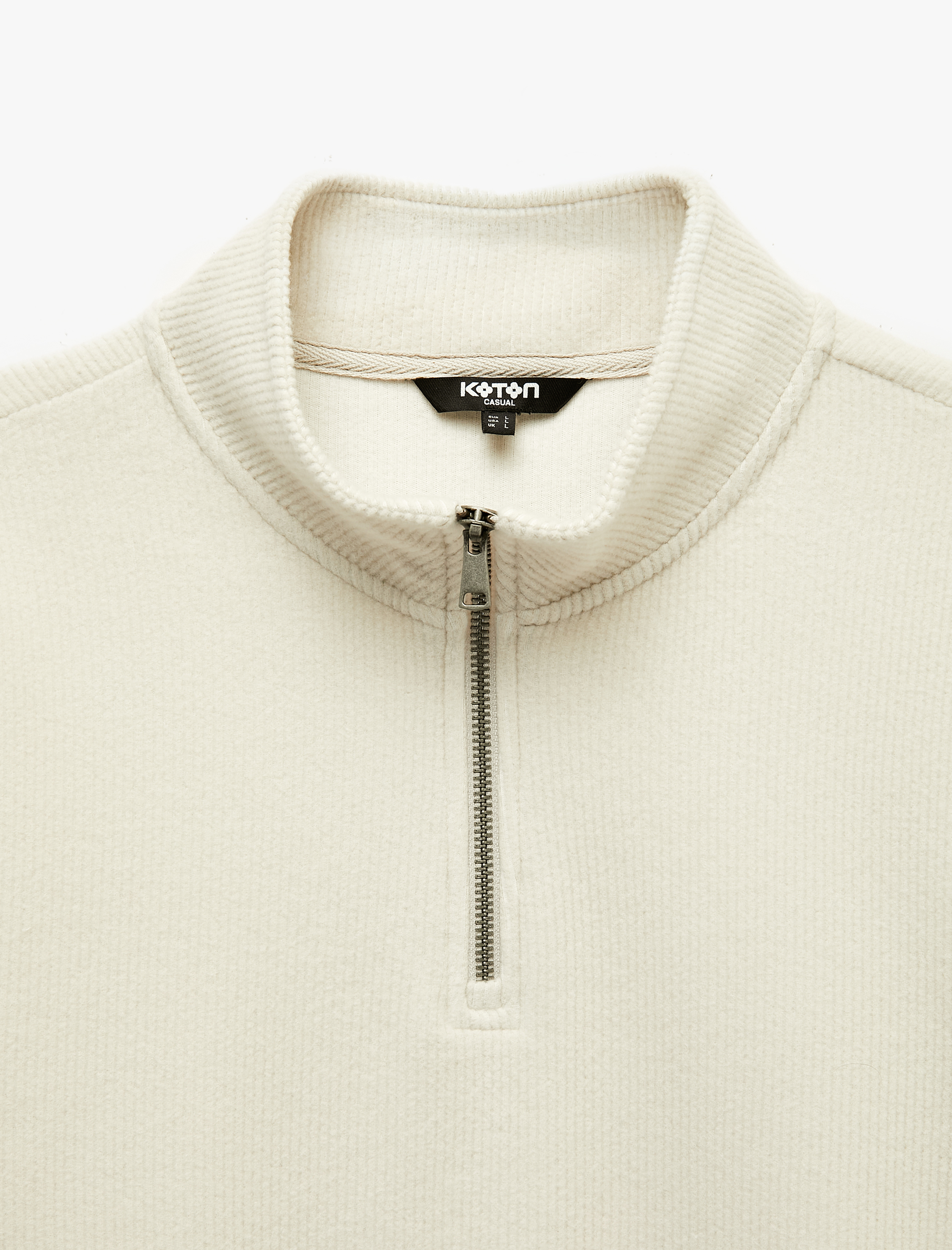   Regular Fit Uzun Kollu Yarım Fermuarlı Sweatshirt