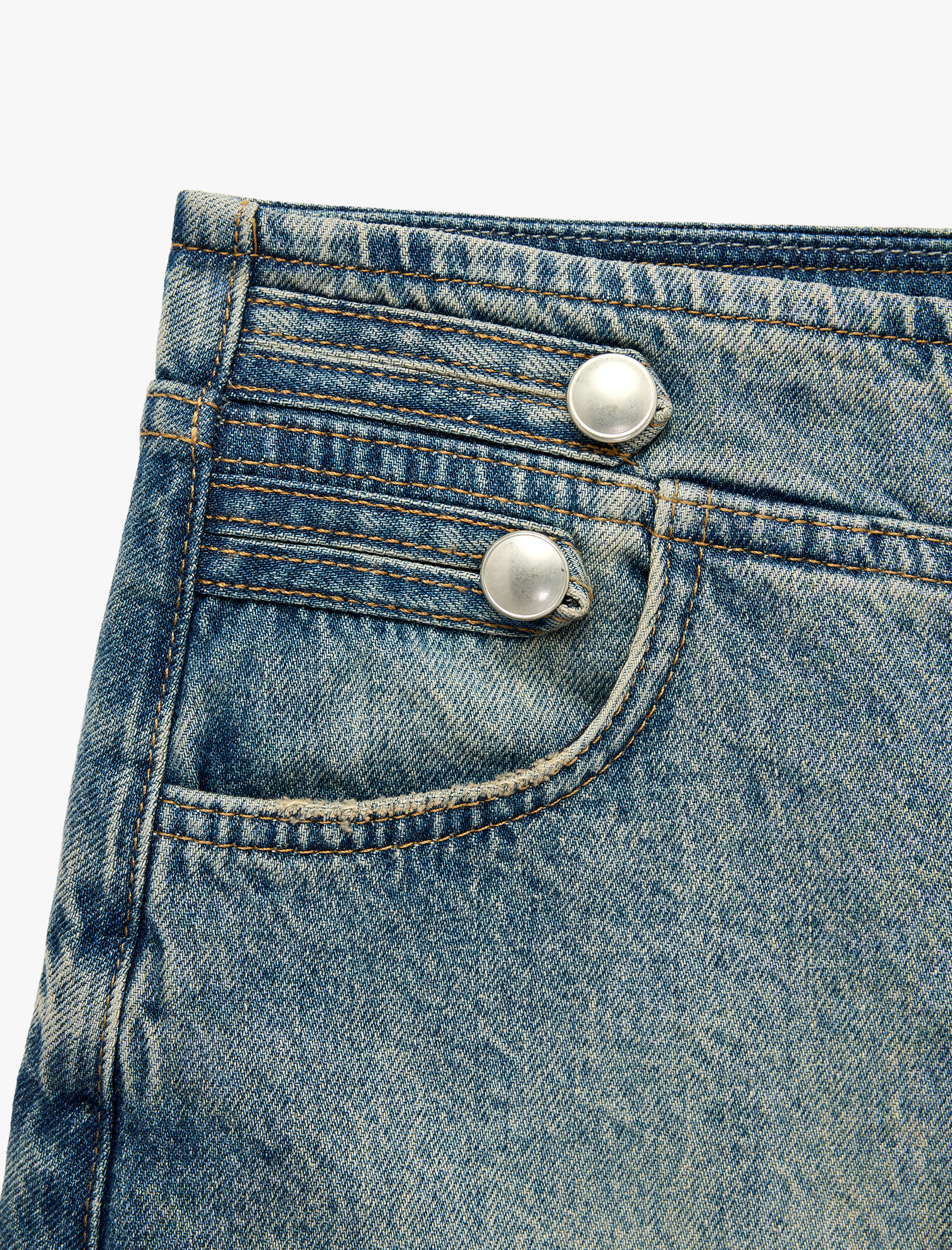   Pamuklu Düğmeli Slim Fit Mini Denim Şort Etek