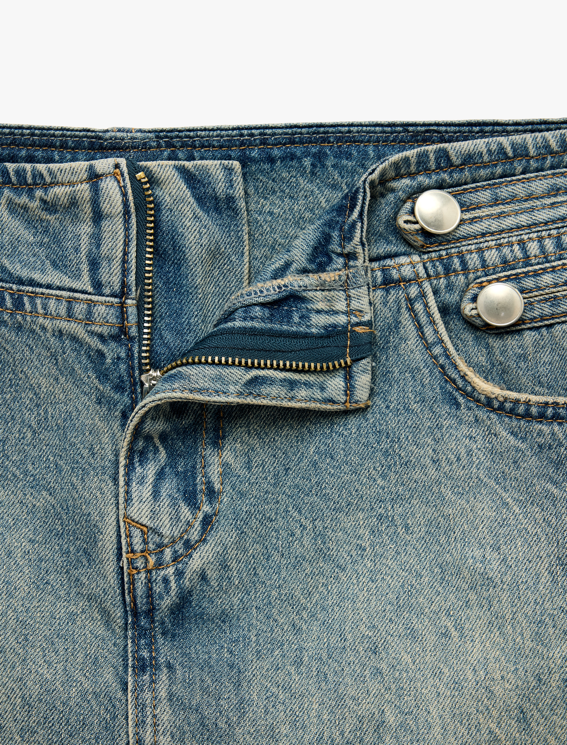   Pamuklu Düğmeli Slim Fit Mini Denim Şort Etek