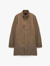 Regular Fit Cepli Uzun Kollu Hakim Yaka Parka