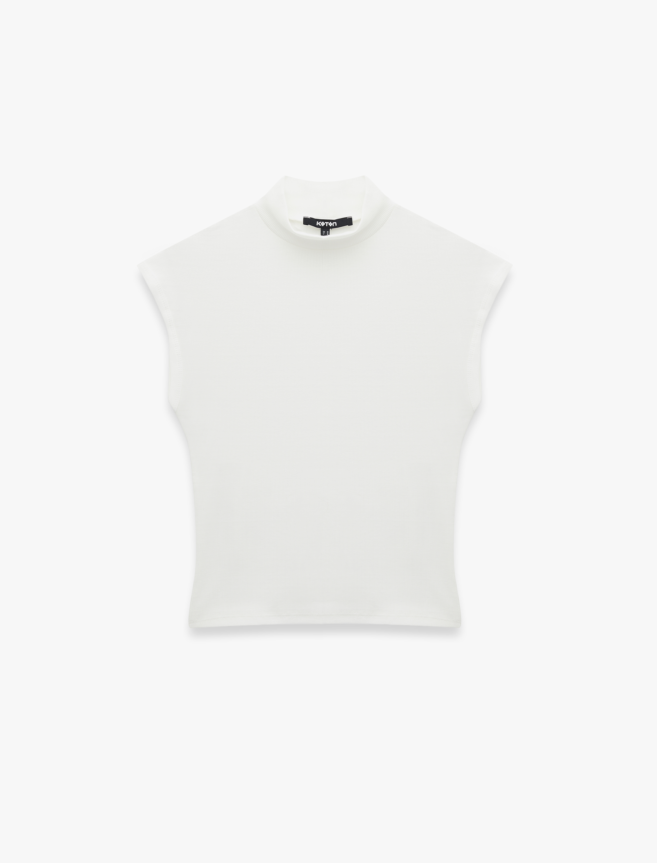   Pamuklu Slim Fit Kolsuz Dik Yaka Bluz