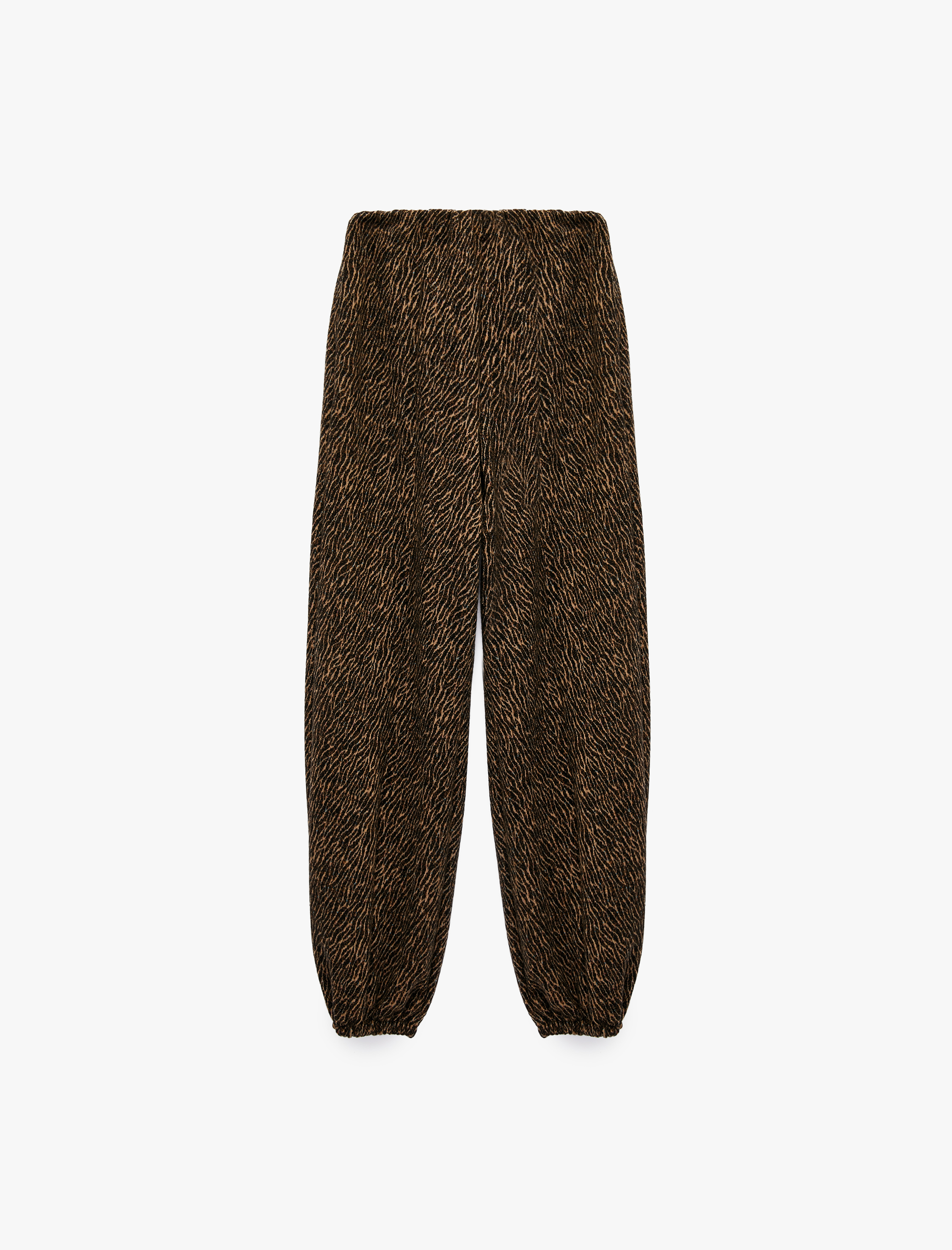   Lastikli Paça Cepli Desenli Jogger Pantolon