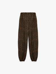 Lastikli Paça Cepli Desenli Jogger Pantolon