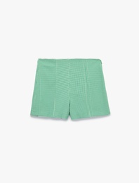 Slim Fit Pötikare Mini Şort