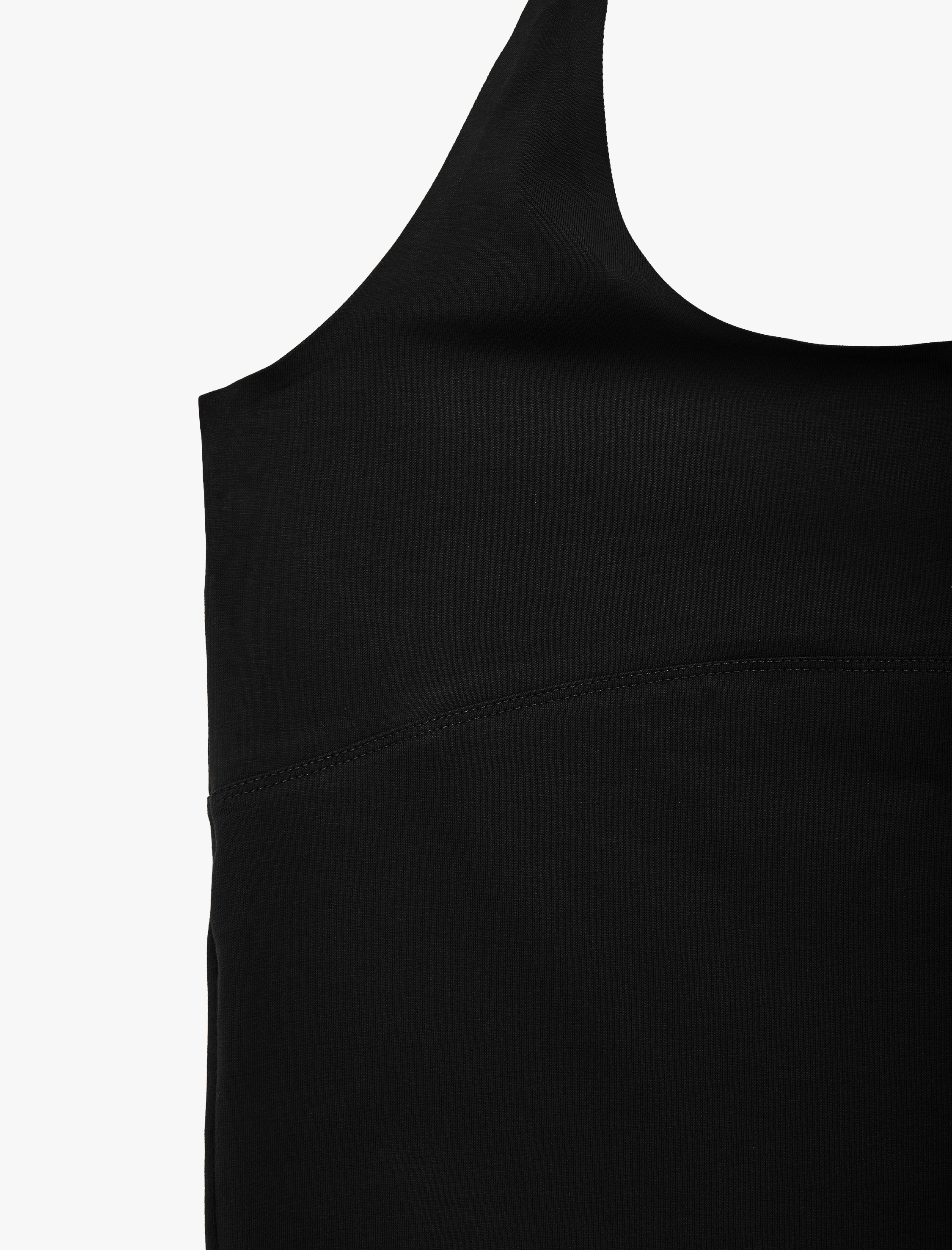   Pamuklu Kolsuz Slim Fit Crop Halter Yaka Bluz
