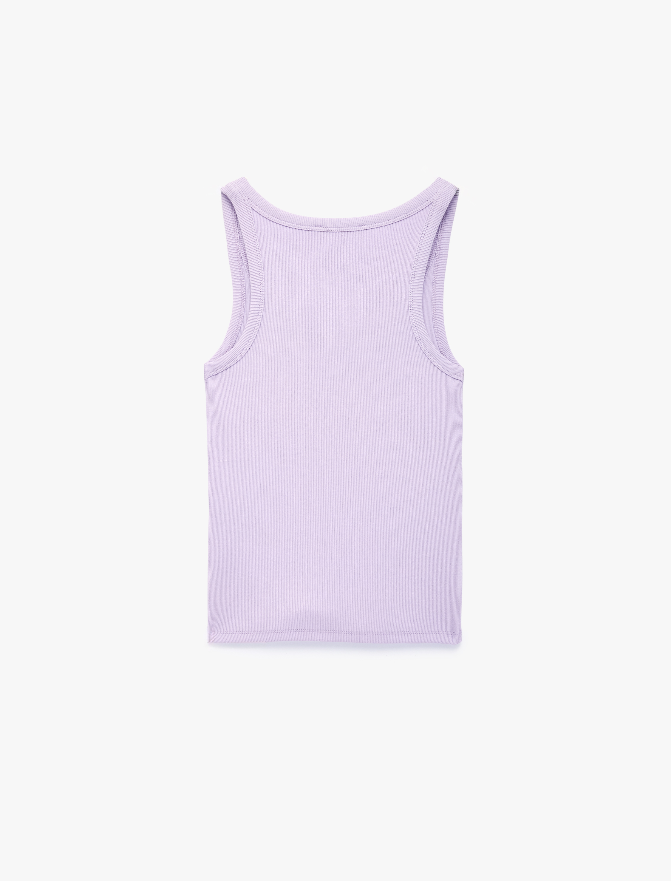   Pamuklu Slim Fit Süs Düğmeli U Yaka Fitilli Atlet