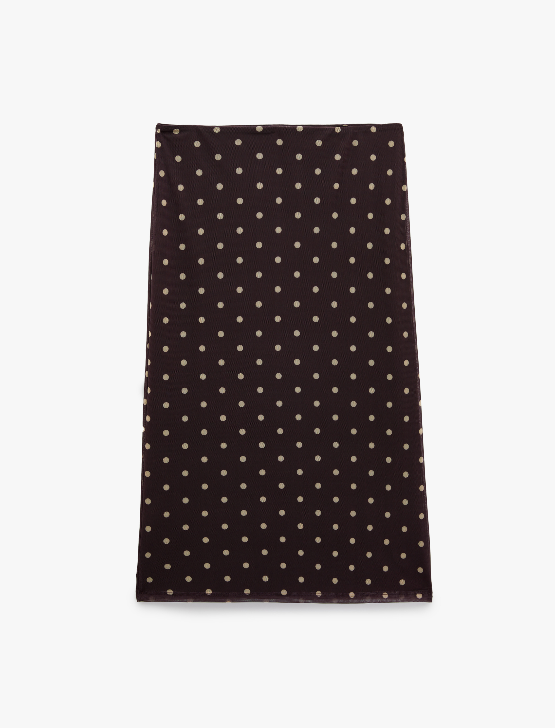   Slim Fit Puantiyeli Midi Tül Etek