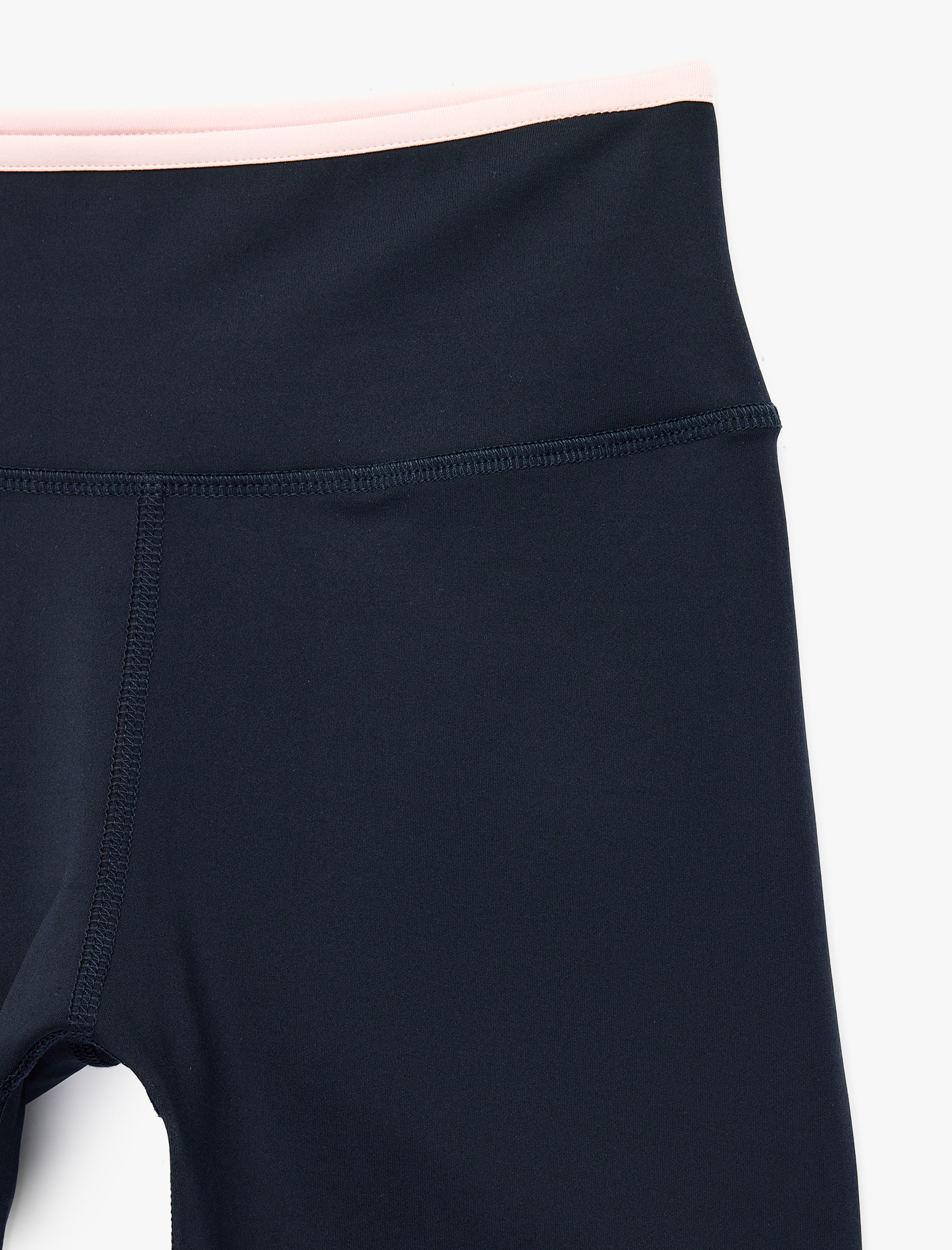   Yüksek Bel İnterlok Slim Fit Spor Biker Tayt