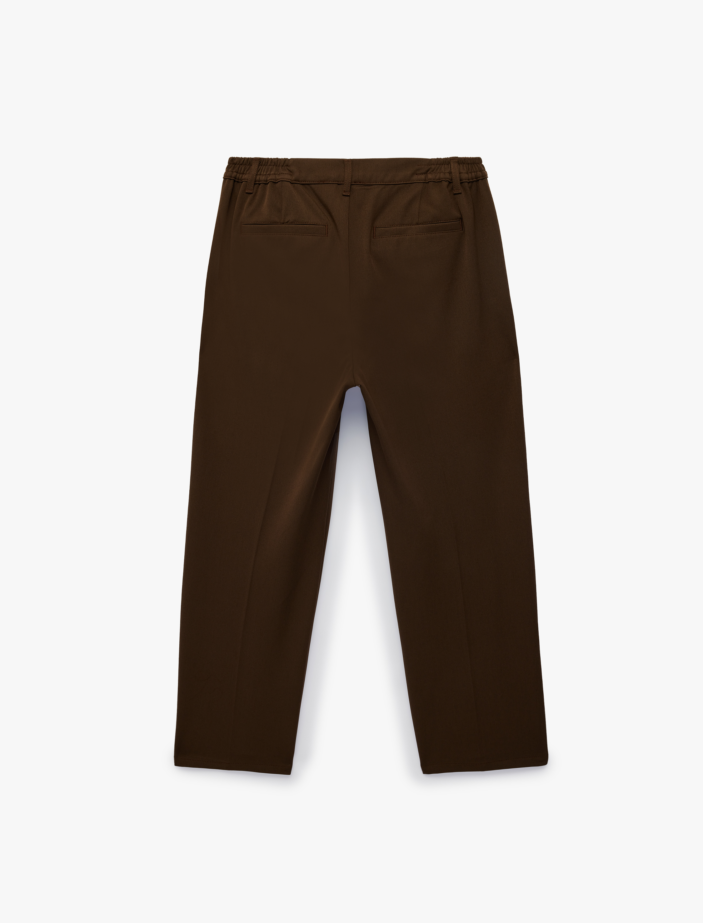   Regular Fit Cepli Viskon Karışımlı Pileli Kumaş Pantolon