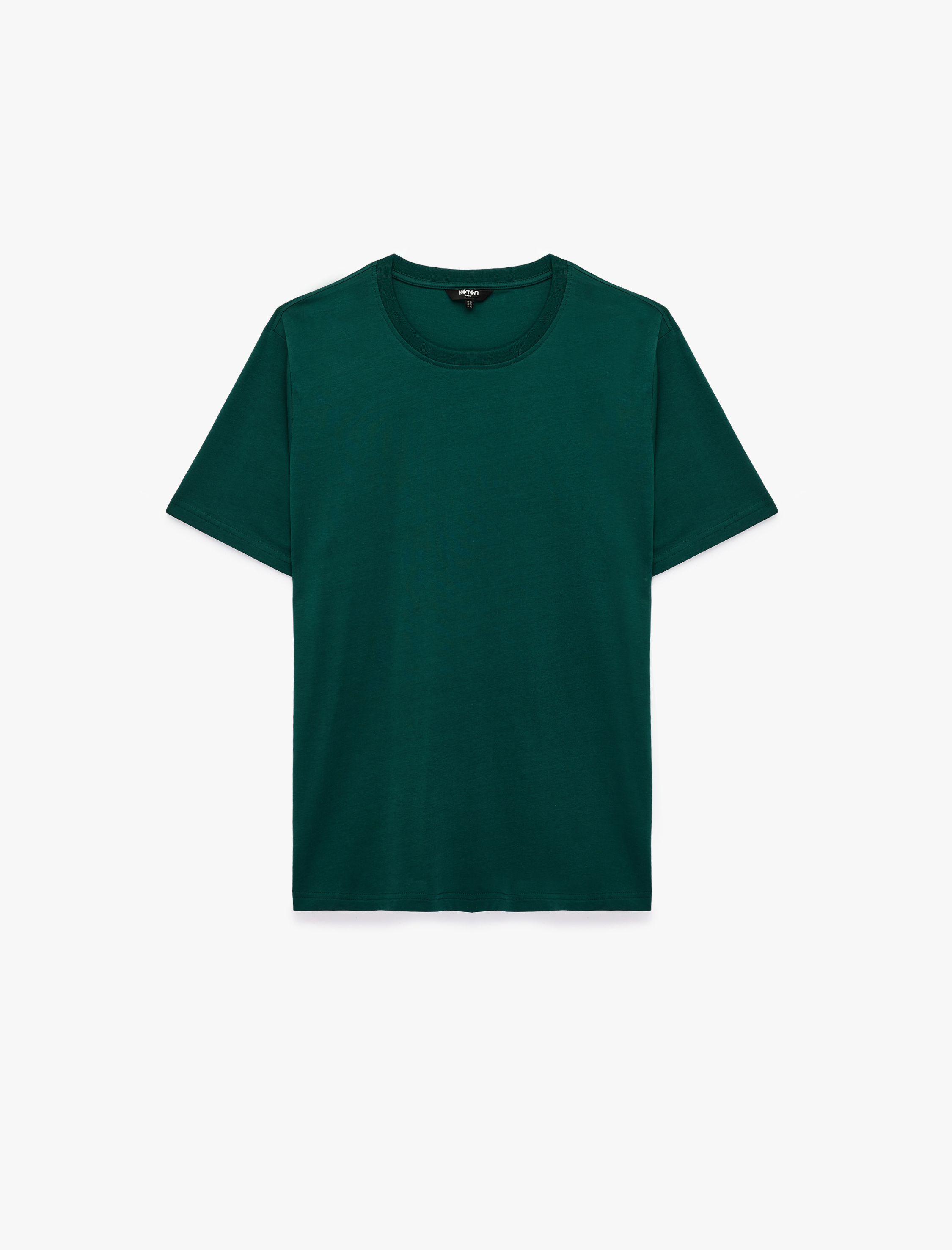   Pamuklu Kısa Kollu Bisiklet Yaka Slim Fit Erkek Basic Tişört