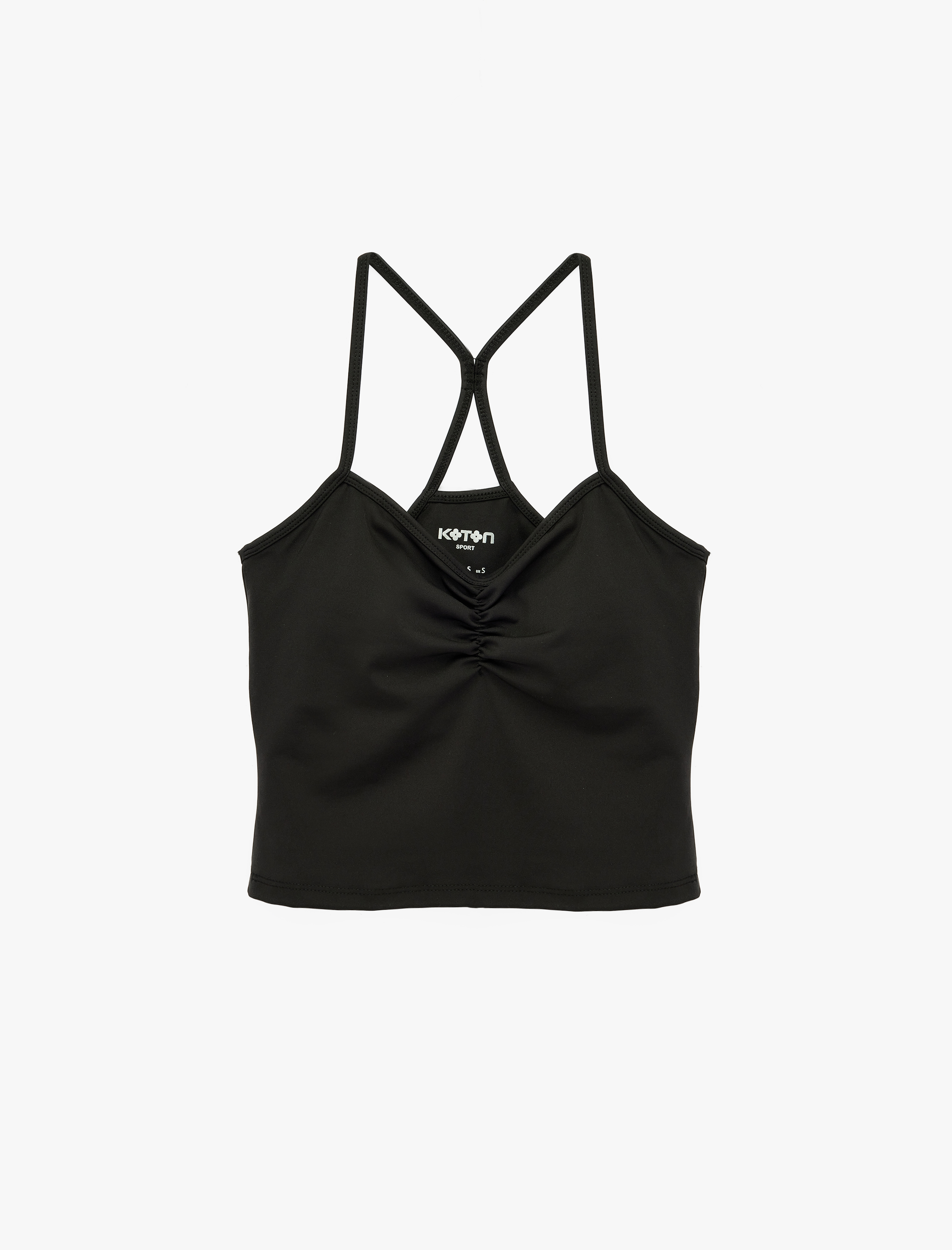   Slim Fit İp Askılı Sırt Detaylı Spor Bluz