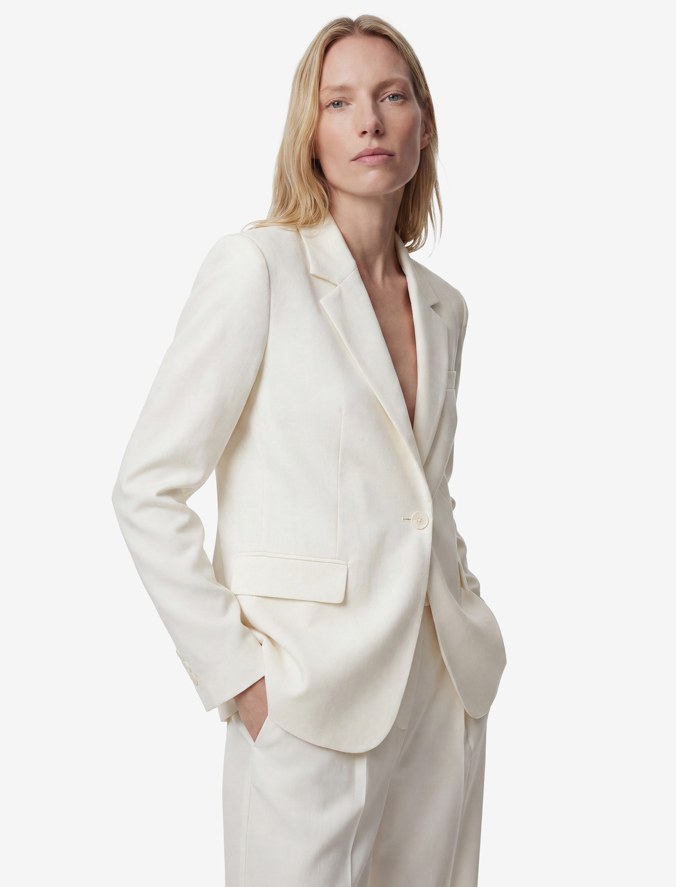   Uzun Kollu Cepli Oversize Blazer Ceket