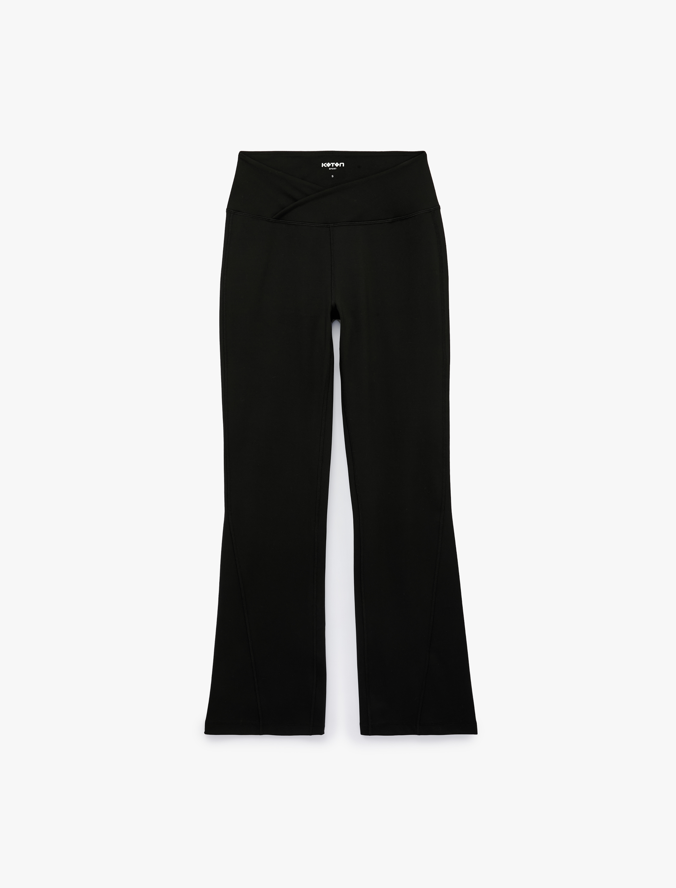   Slim Fit Yüksek Bel İspanyol Paça Spor Tayt