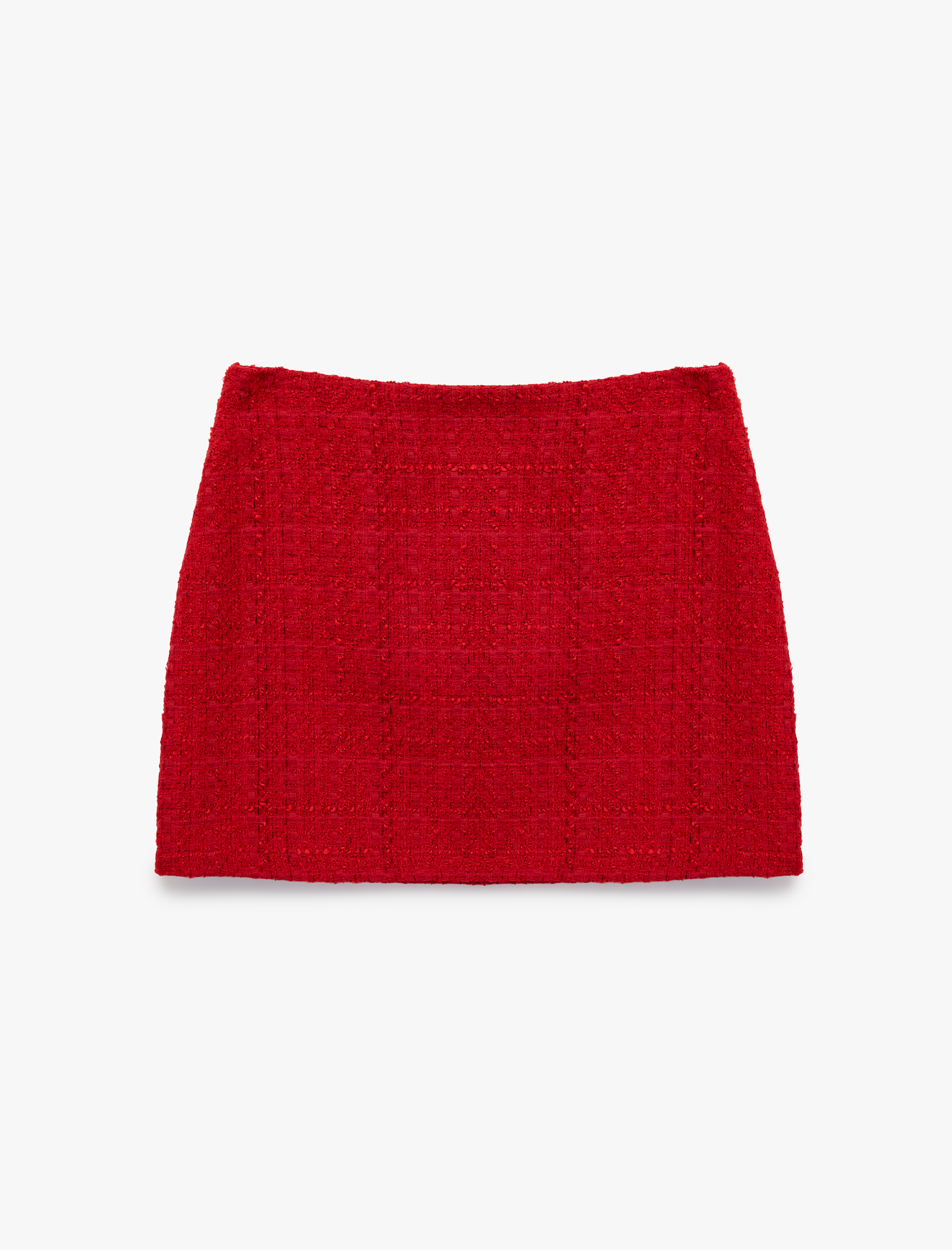   Slim Fit A Kesim Tüvit Mini Etek