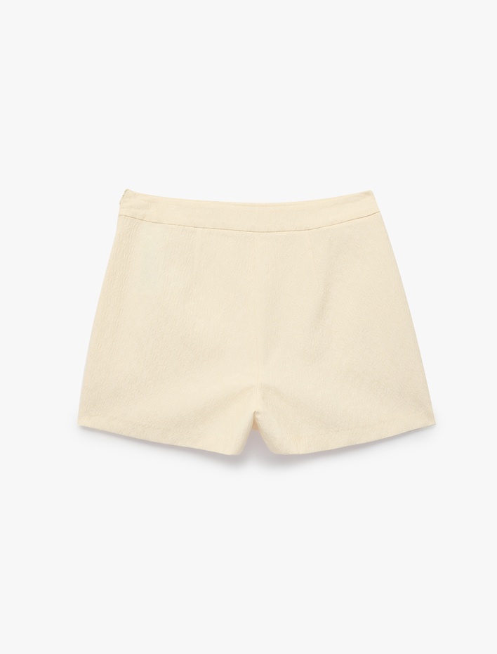 Jakarlı Slim Fit Mini Şort