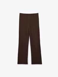 Beli Lastikli Dokulu Uzun Pijama Altı