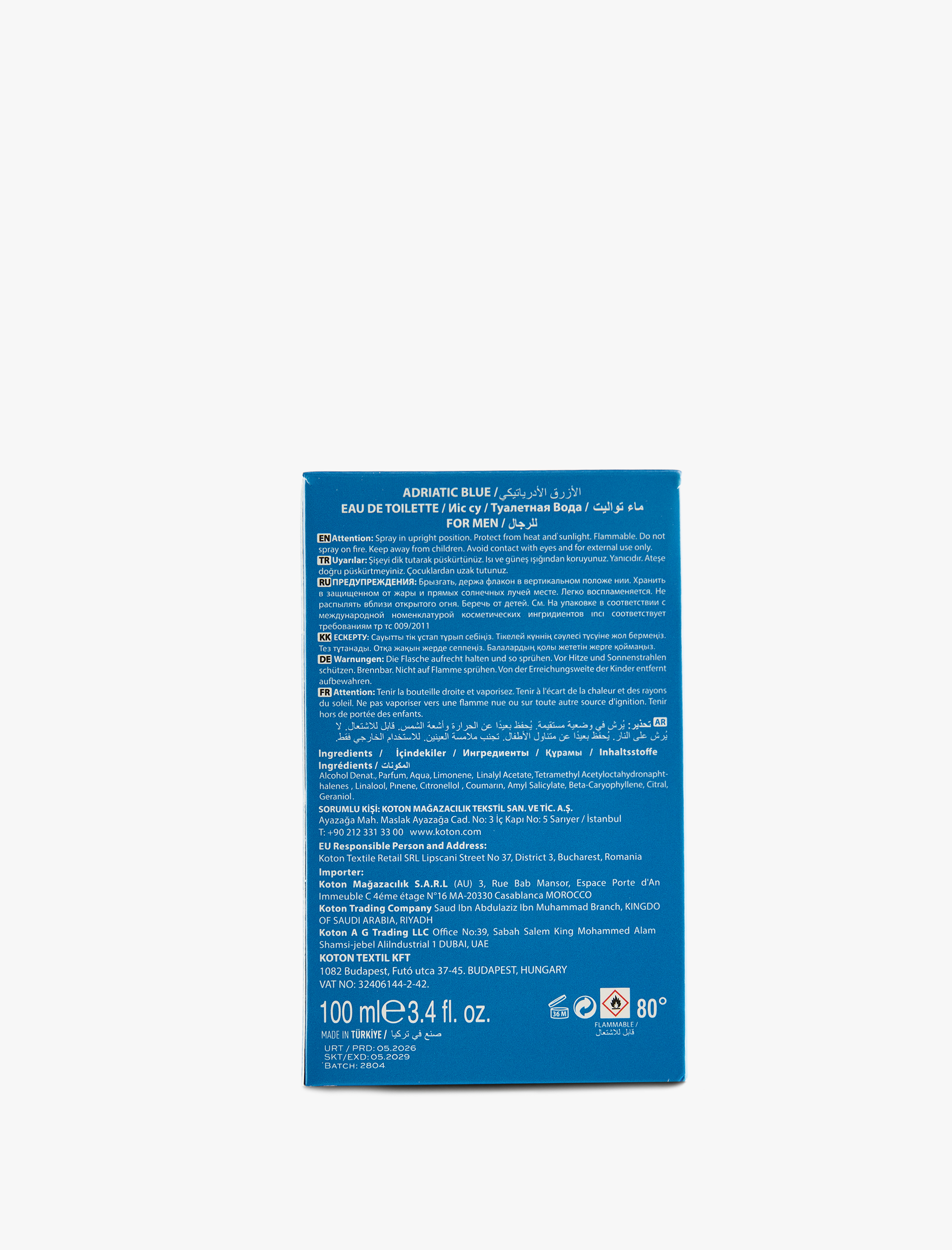  Erkek Parfüm Adriatic Blue 100 ML