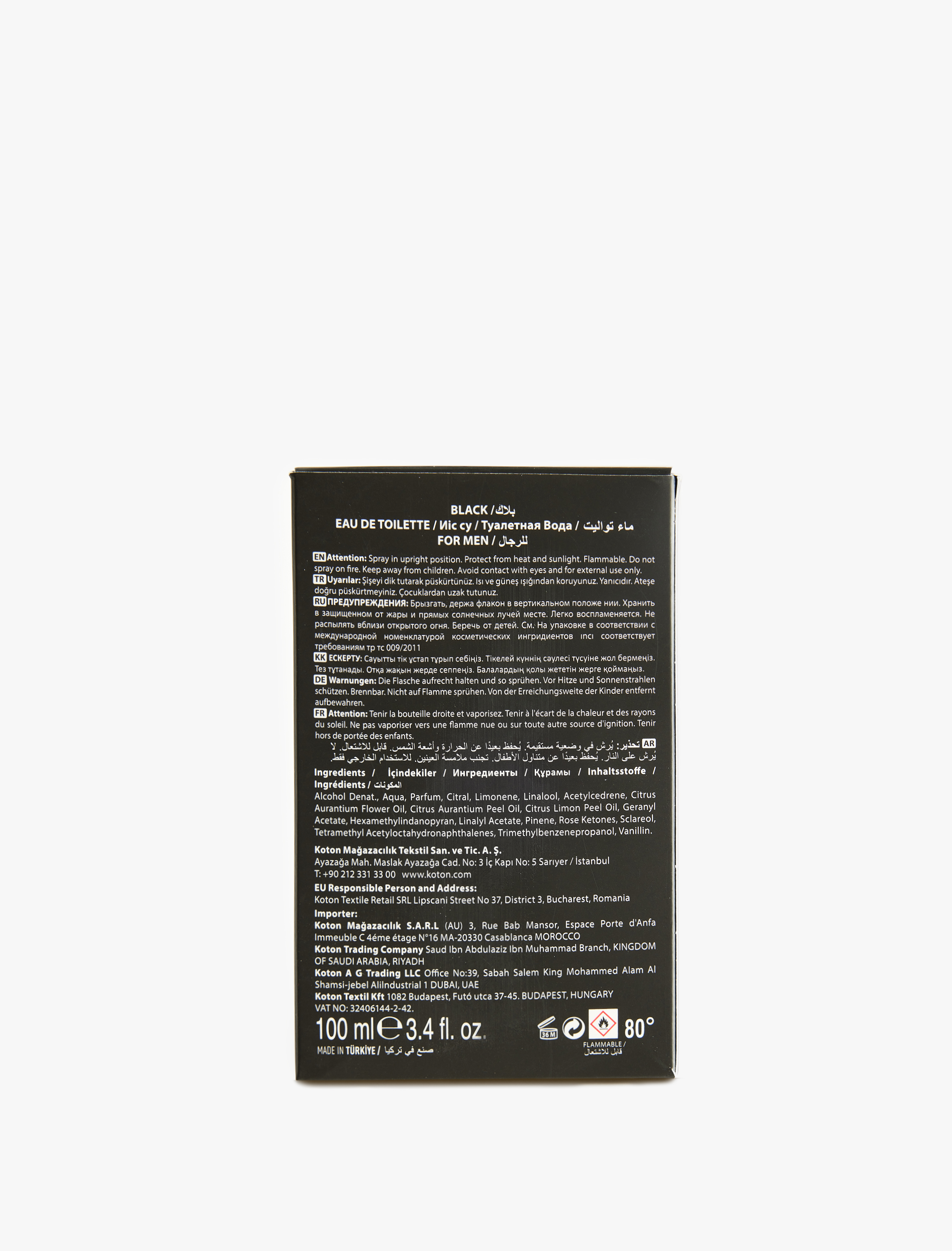  Erkek Parfüm Black 100 ML