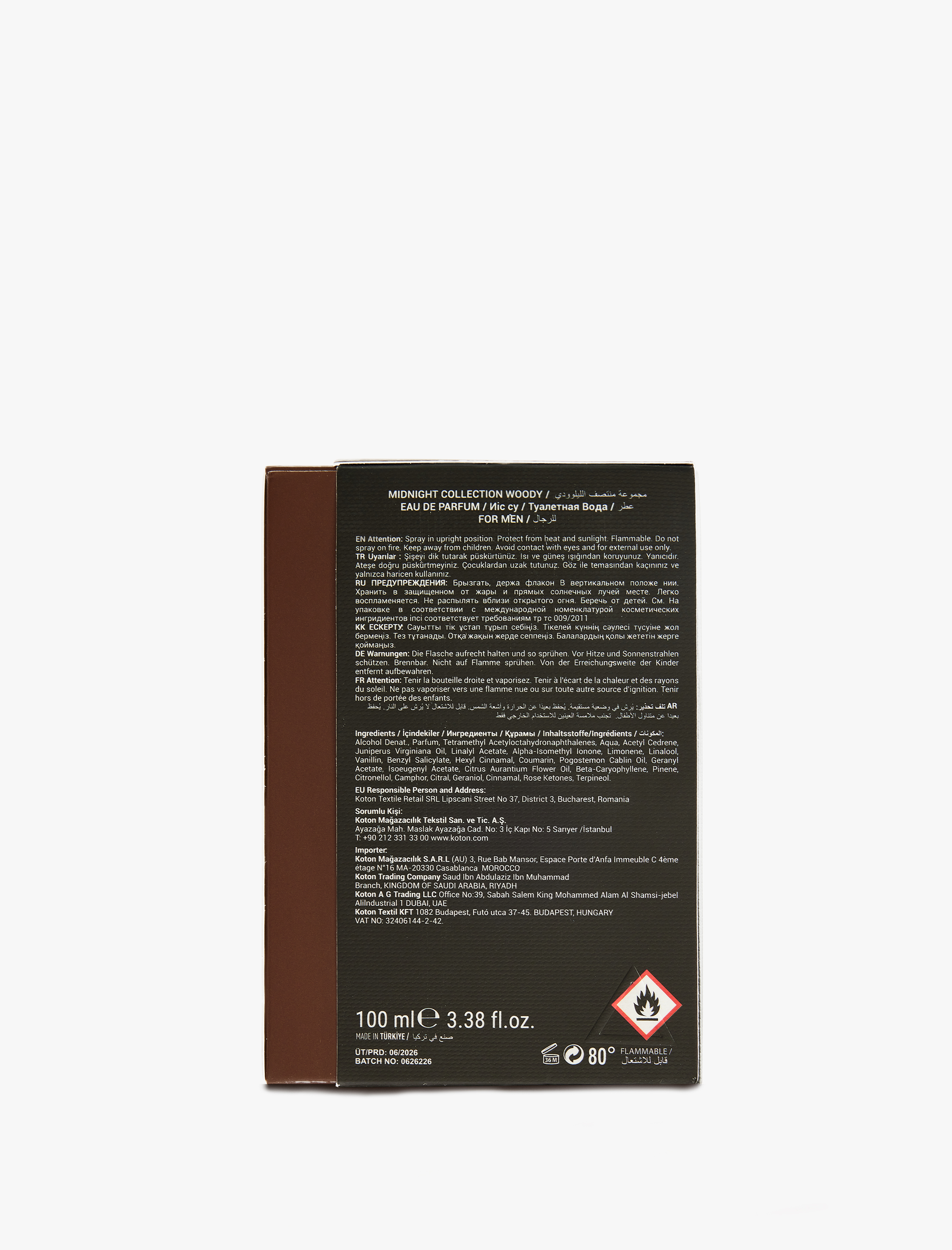  Erkek Parfüm Midnight Collection Woody 100 ML
