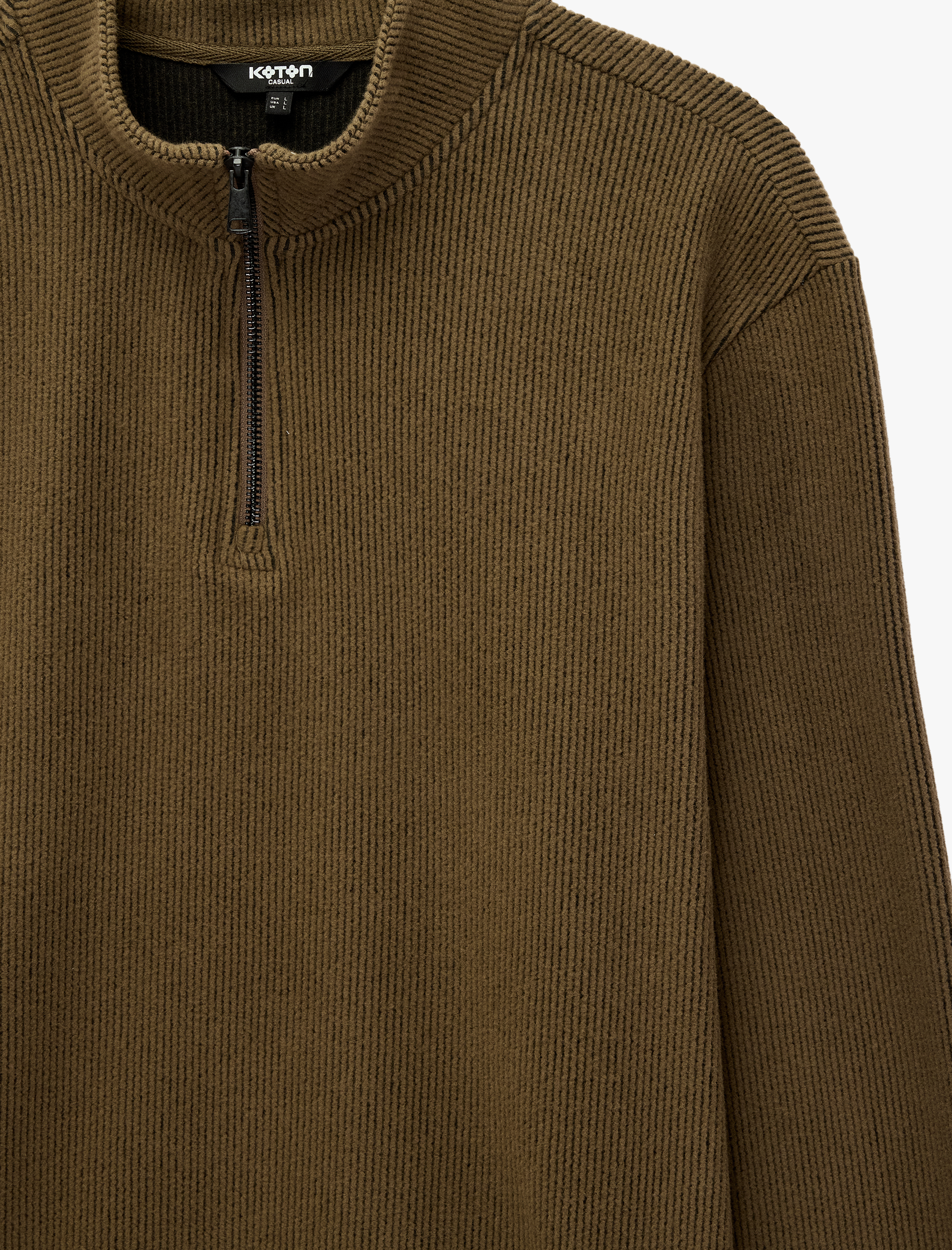  Regular Fit Uzun Kollu Yarım Fermuarlı Sweatshirt