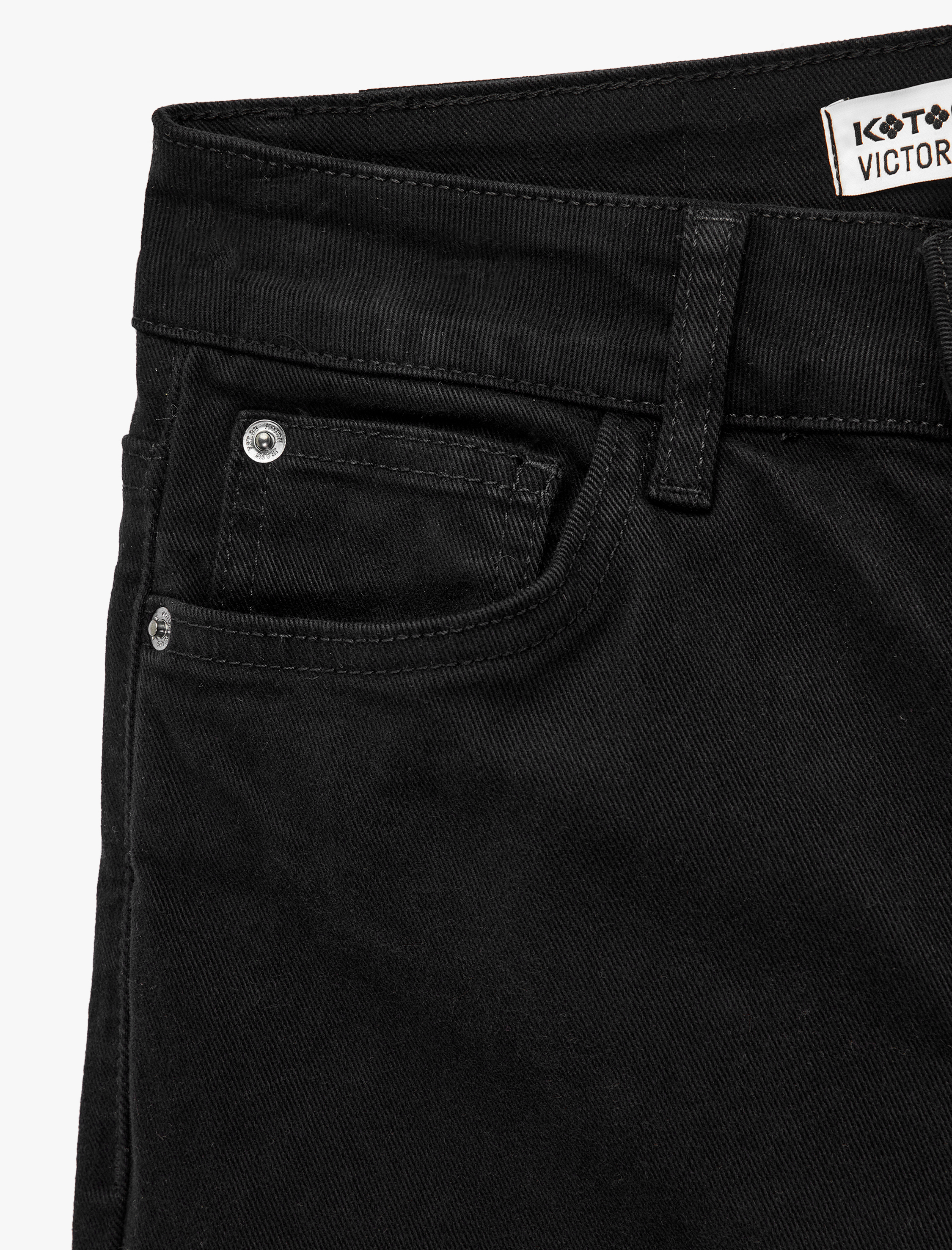   Düğme Detaylı Yüksek Bel Cepli İspanyol Paça Denim Pantolon - Flare Jeans