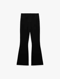 Krep Scuba Kumaş Slim Fit İspanyol Paça Tayt Pantolon
