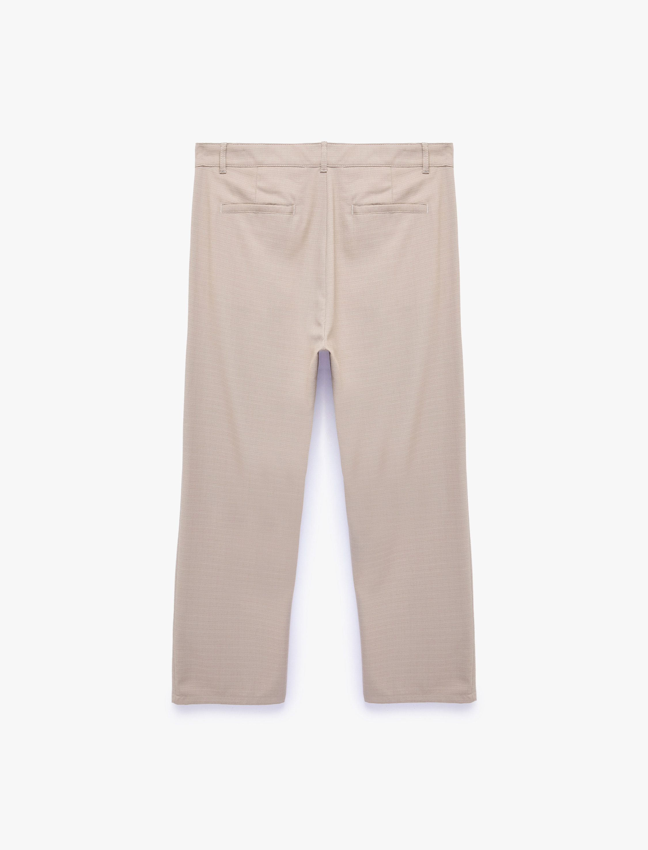   Regular Fit Viskon Karışımlı Cepli Kumaş Pantolon
