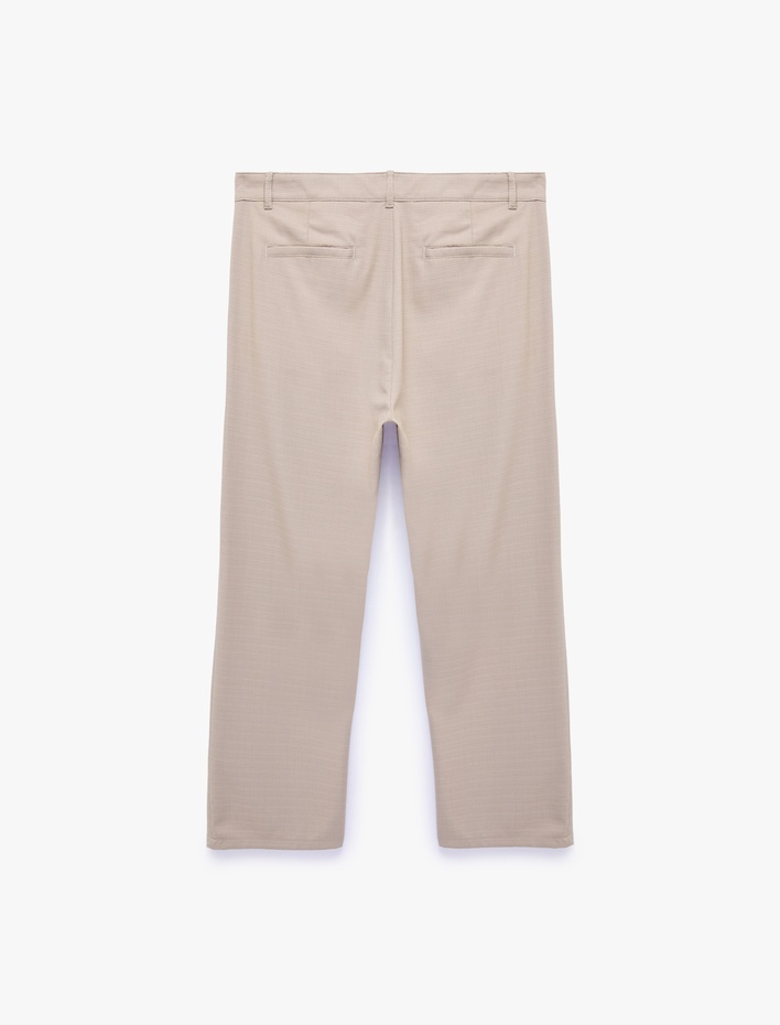  Regular Fit Viskon Karışımlı Cepli Kumaş Pantolon