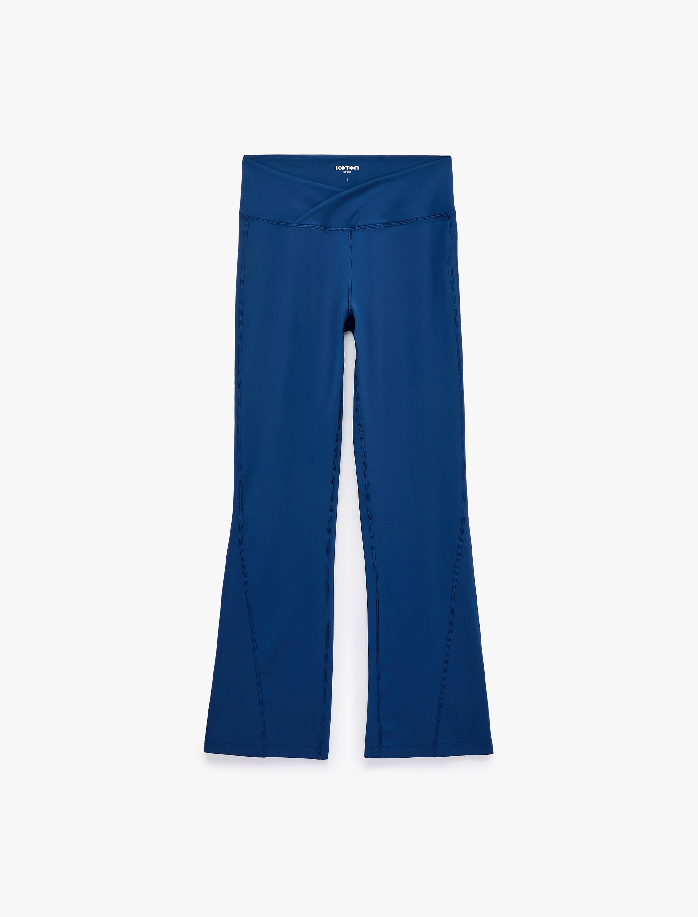   Slim Fit Yüksek Bel İspanyol Paça Spor Tayt
