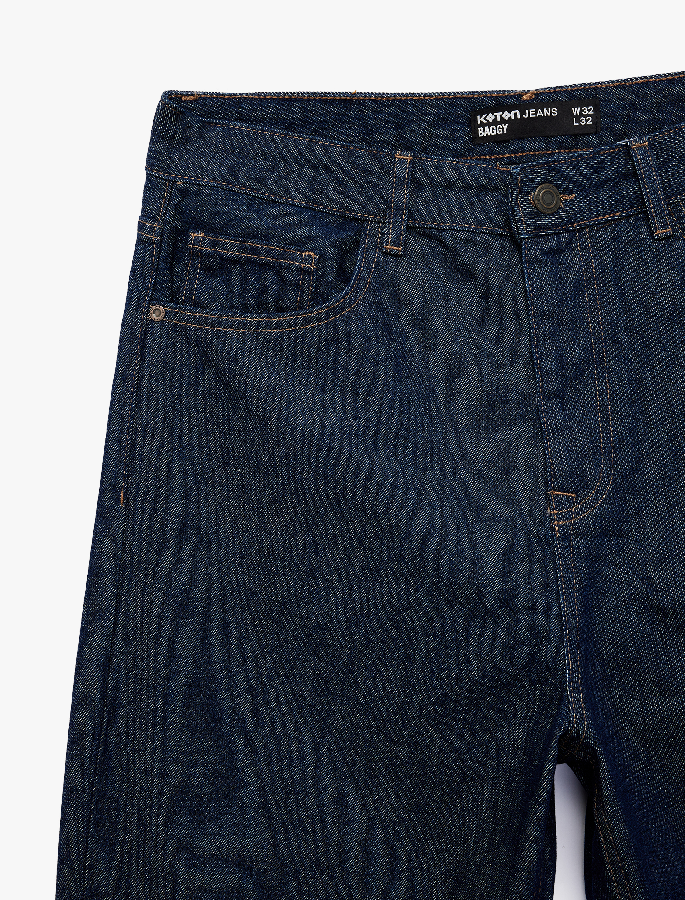   Pamuklu Cepli Bol Rahat Kalıp Baggy Jean Pantolon
