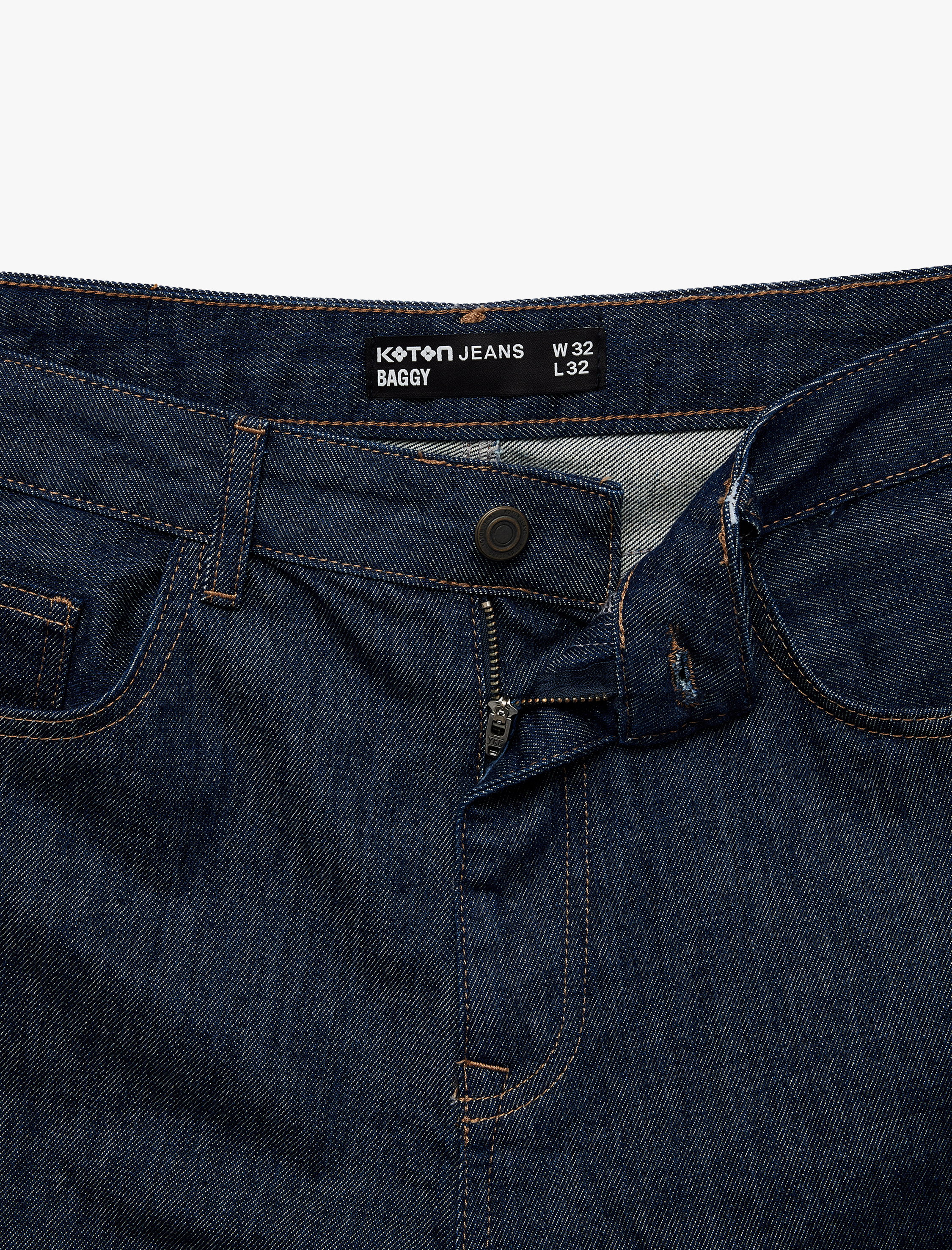   Pamuklu Cepli Bol Rahat Kalıp Baggy Jean Pantolon