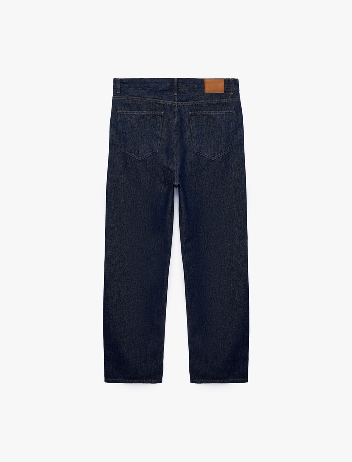  Pamuklu Cepli Bol Rahat Kalıp Baggy Jean Pantolon