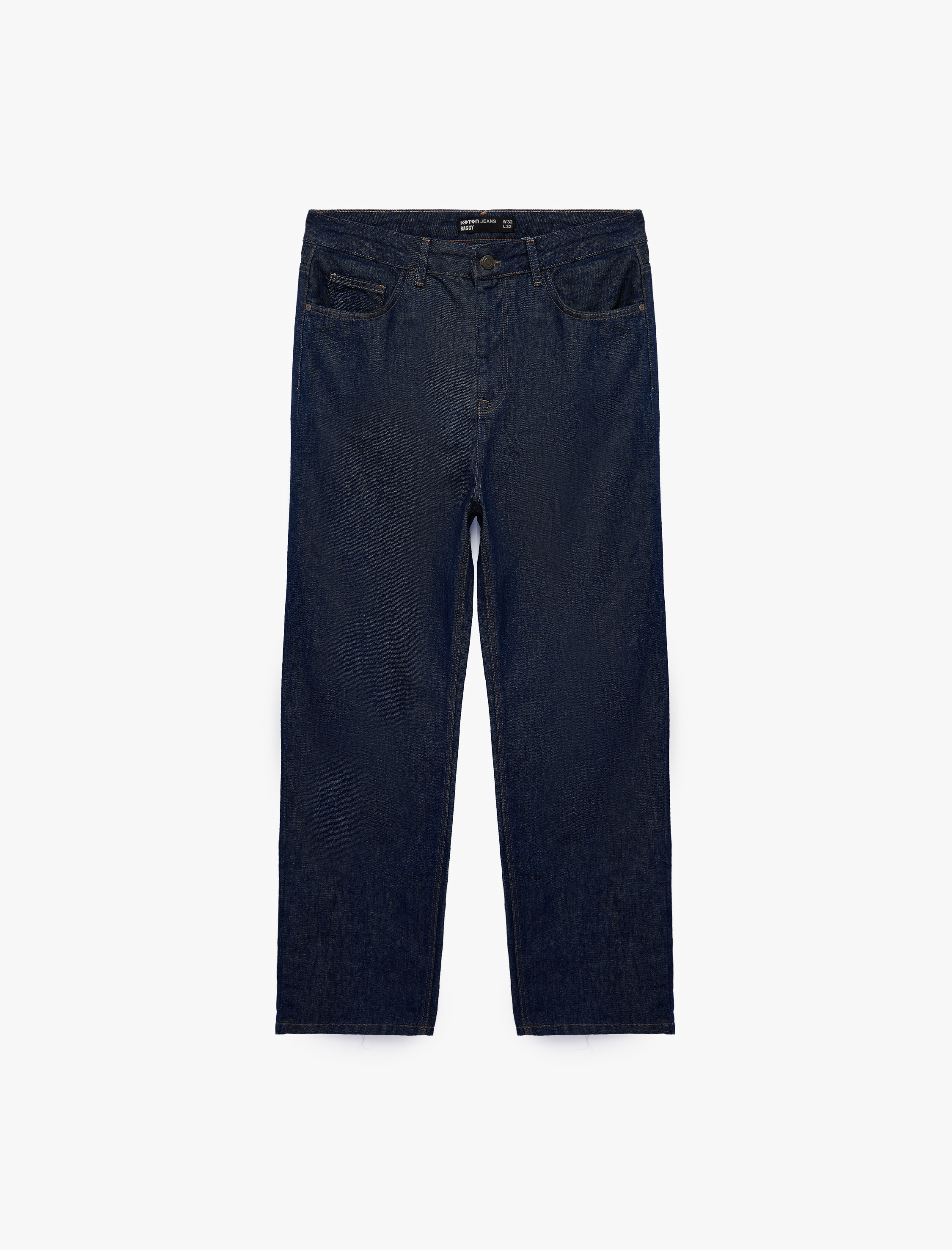   Pamuklu Cepli Bol Rahat Kalıp Baggy Jean Pantolon