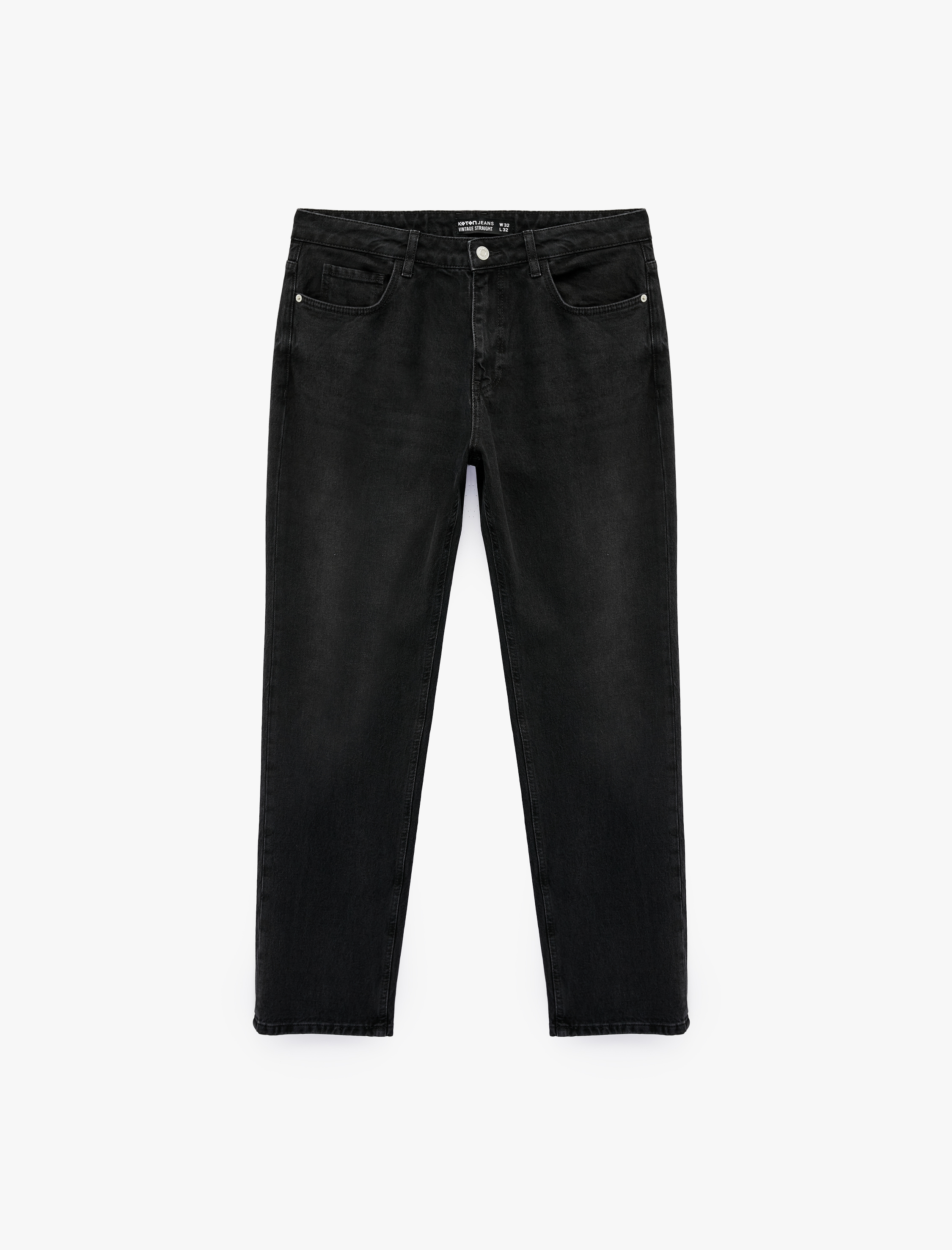   Pamuklu Normal Bel Cepli Vintage Straight Fit Jean Pantolon