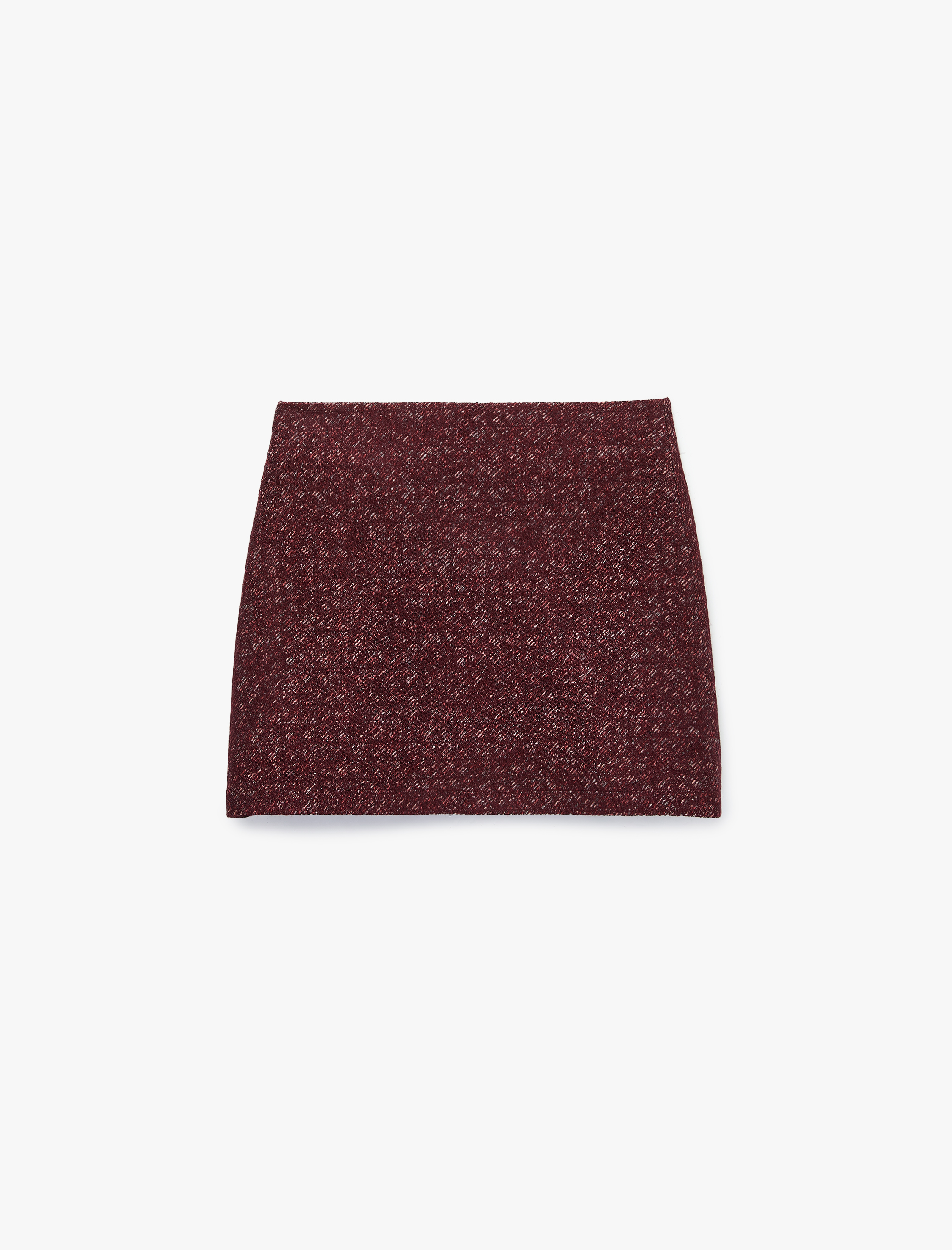   A Kesim Slim Fit Parıltılı Mini Tüvit Etek