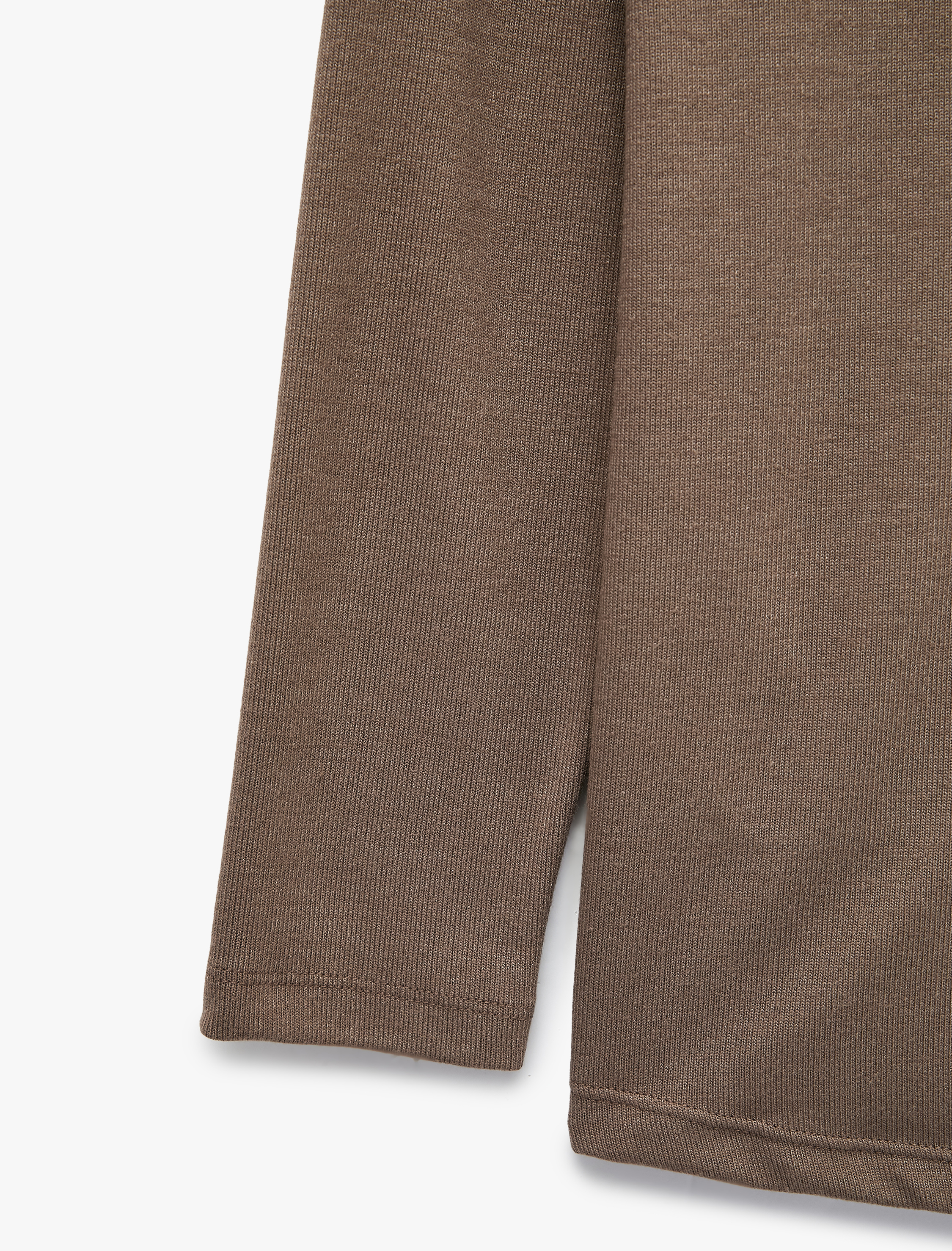   Viskon Karışımlı Uzun Kollu Bisiklet Yaka Pijama Üstü