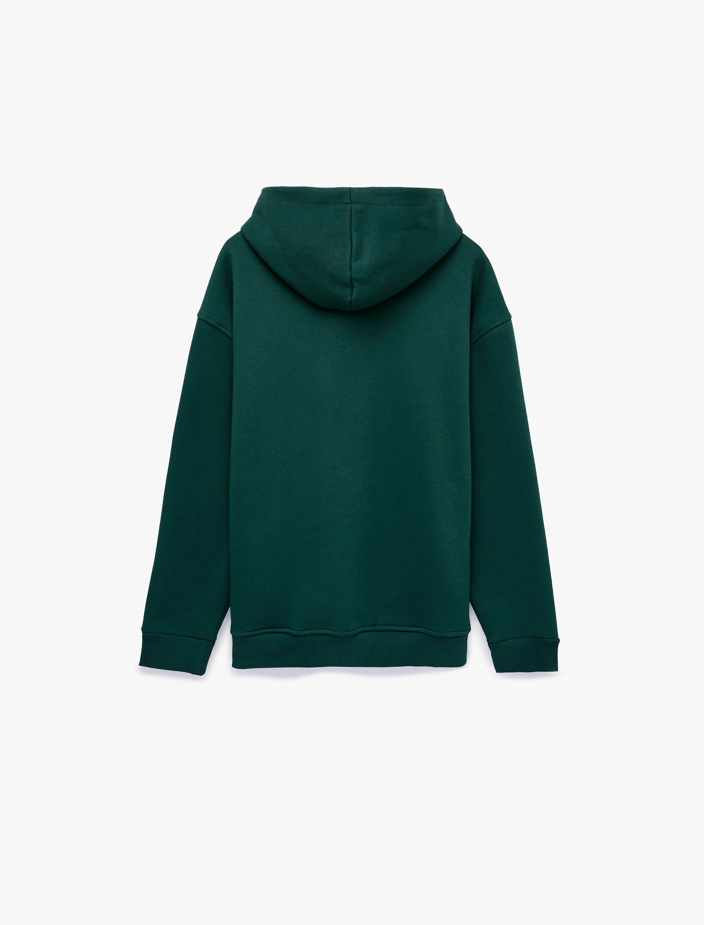   Uzun Kollu Şardonlu Cepli Oversize Kapüşonlu Sweatshirt