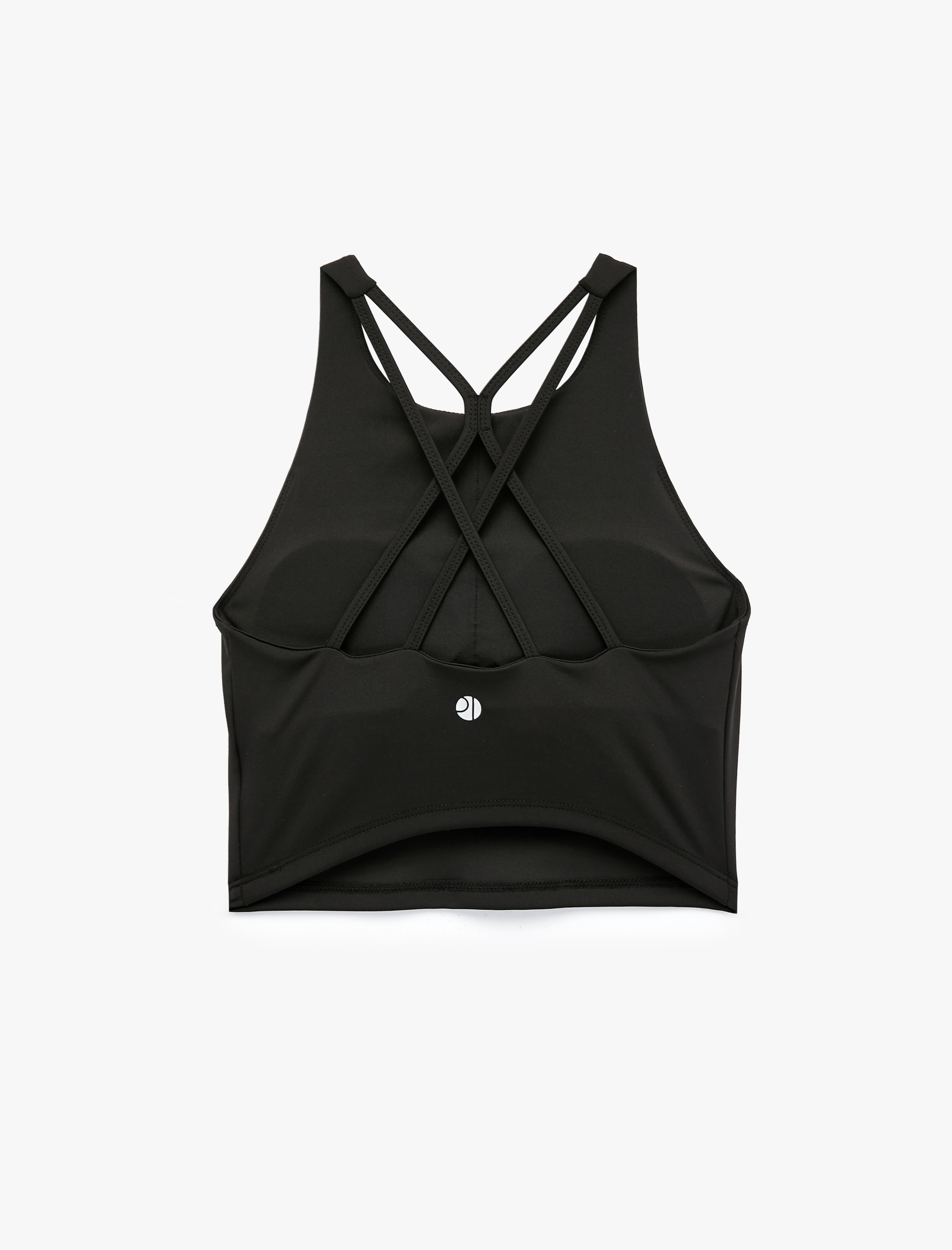   Slim Fit İnterlok Kumaş Sırt Detaylı Bisiklet Yaka Baskılı Sporcu Sütyeni