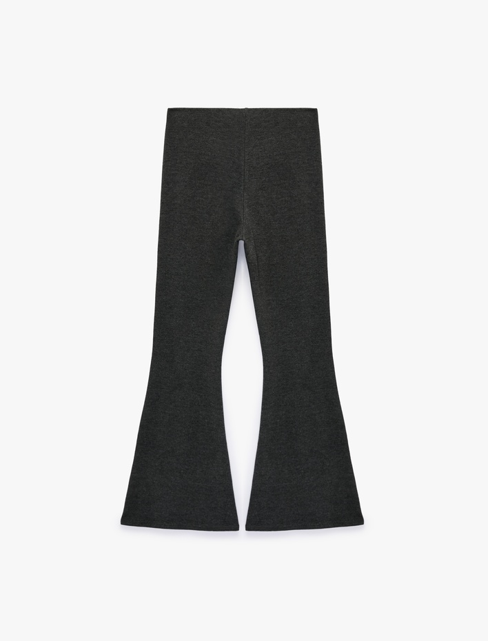  Standart Bel Slim Fit Geniş İspanyol Paça Pantolon