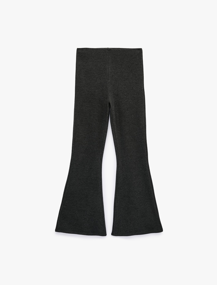  Standart Bel Slim Fit Geniş İspanyol Paça Pantolon