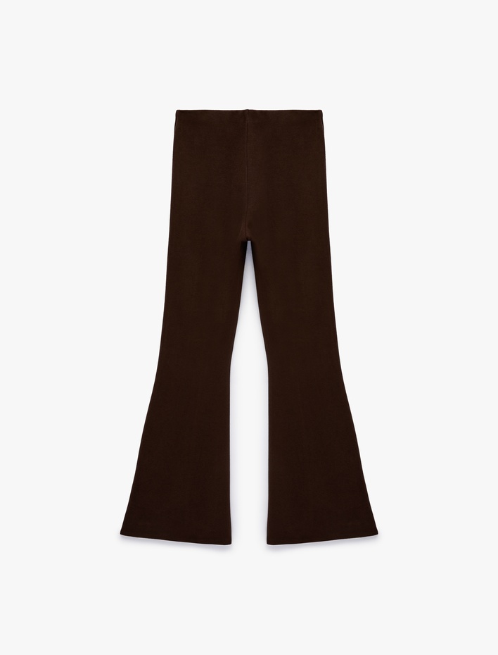 Standart Bel Slim Fit Geniş İspanyol Paça Pantolon
