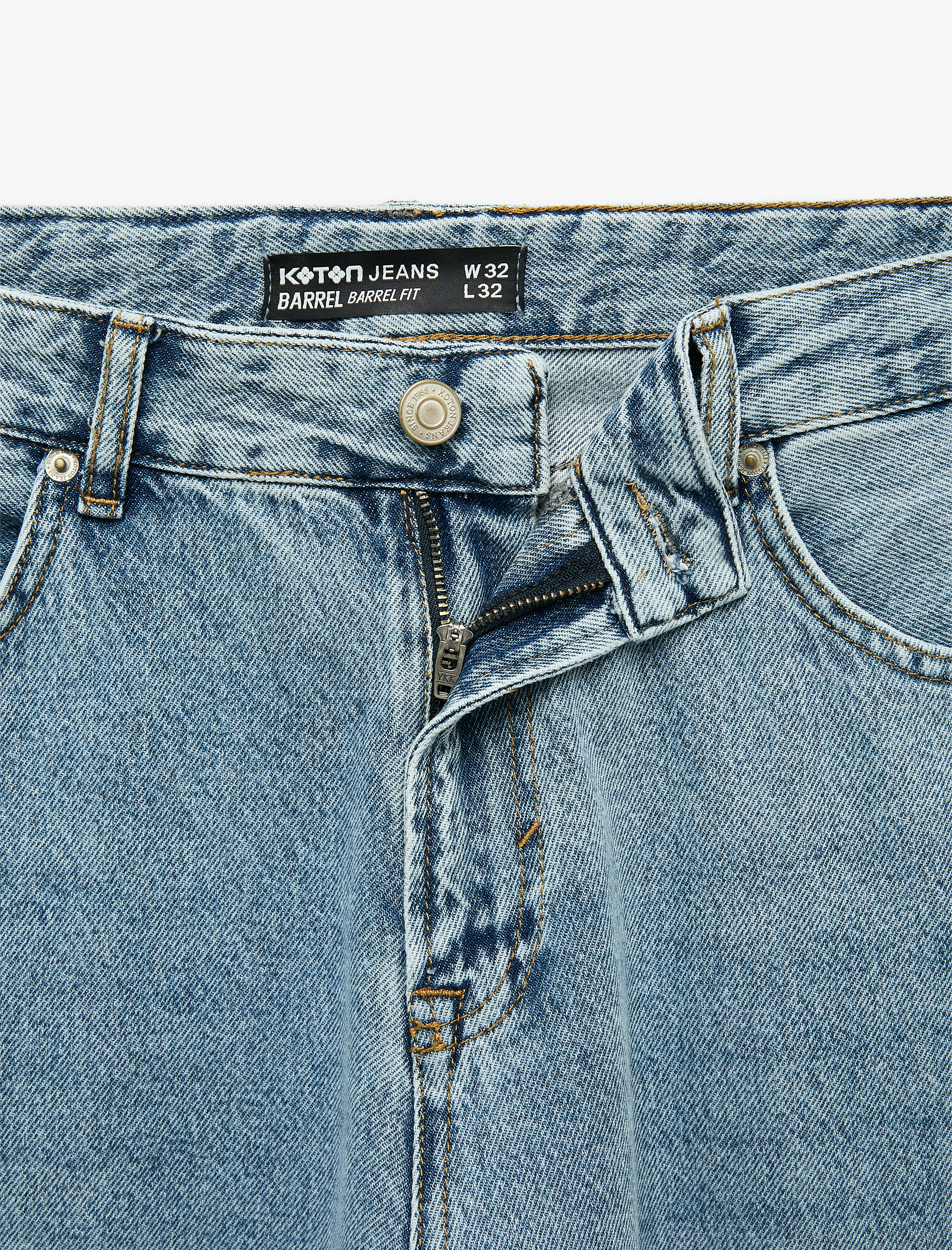   Normal Bel Pamuklu Oversize Bol Barrel Fit Jean Pantolon