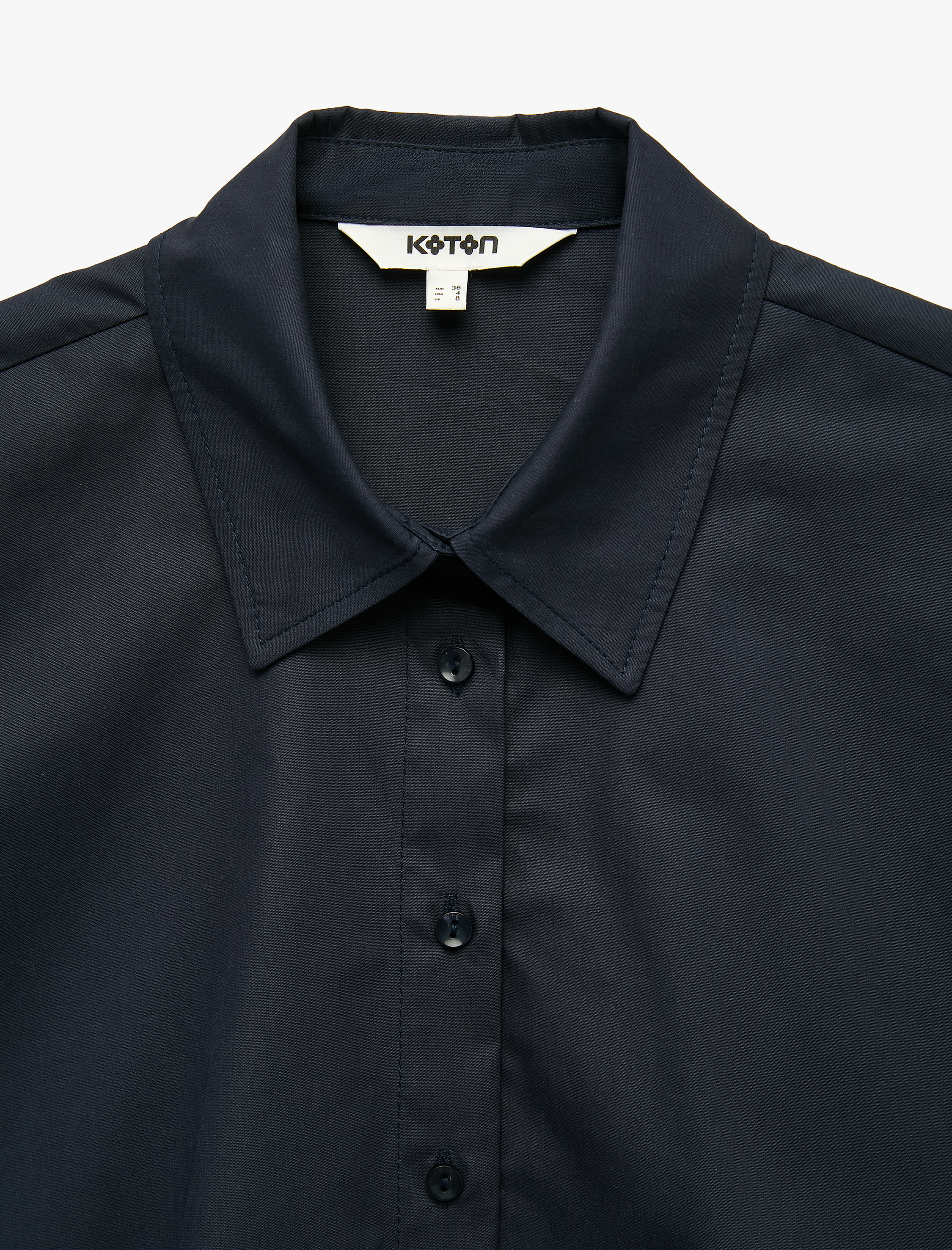   Pamuklu Klasik Yaka Boxy Fit Kolsuz Poplin Gömlek