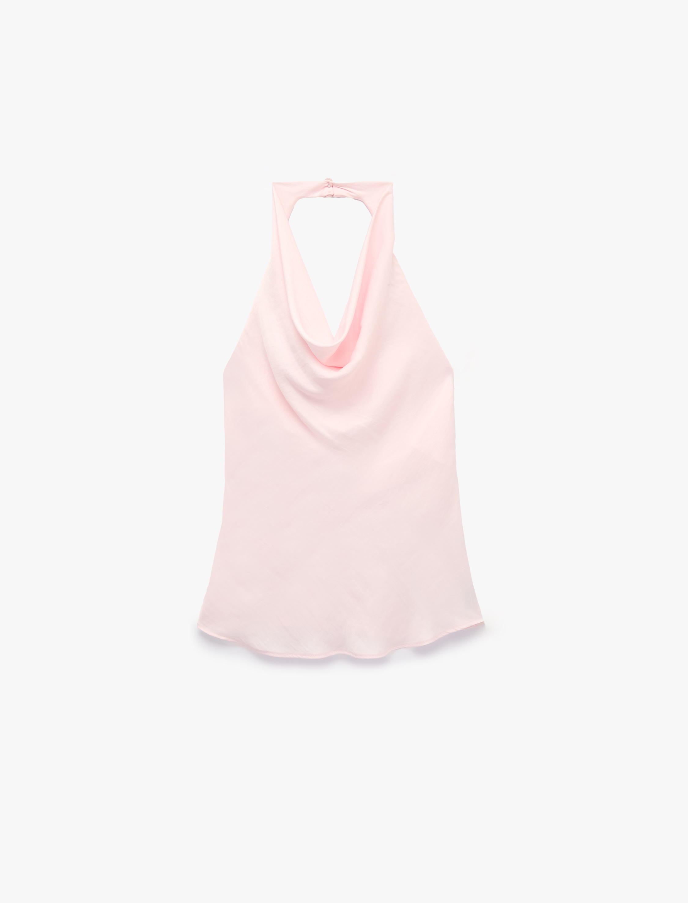   Degaje Halter Yaka Saten Bluz