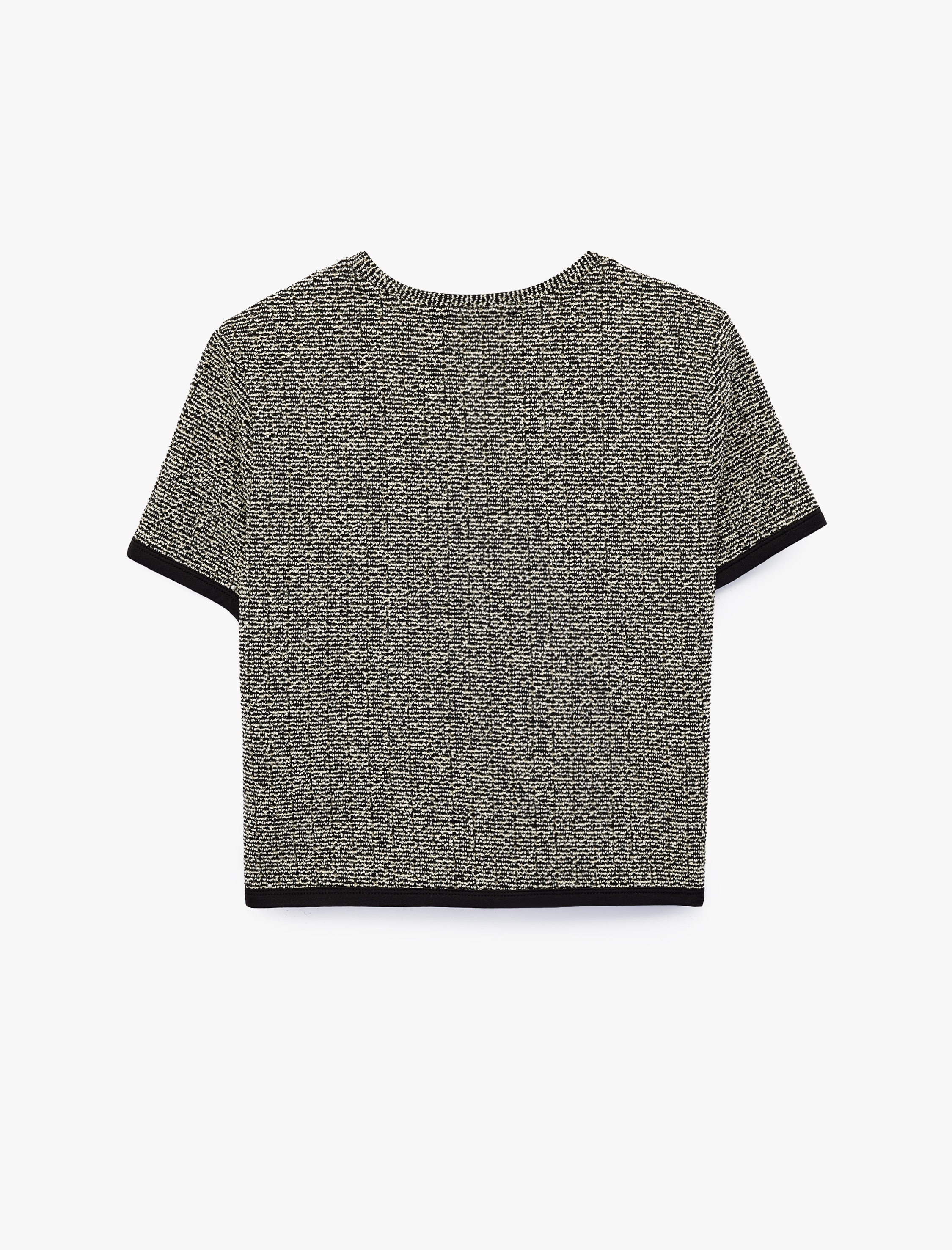   Slim Fit Bisiklet Yaka Kısa Kollu Tüvit Tişört