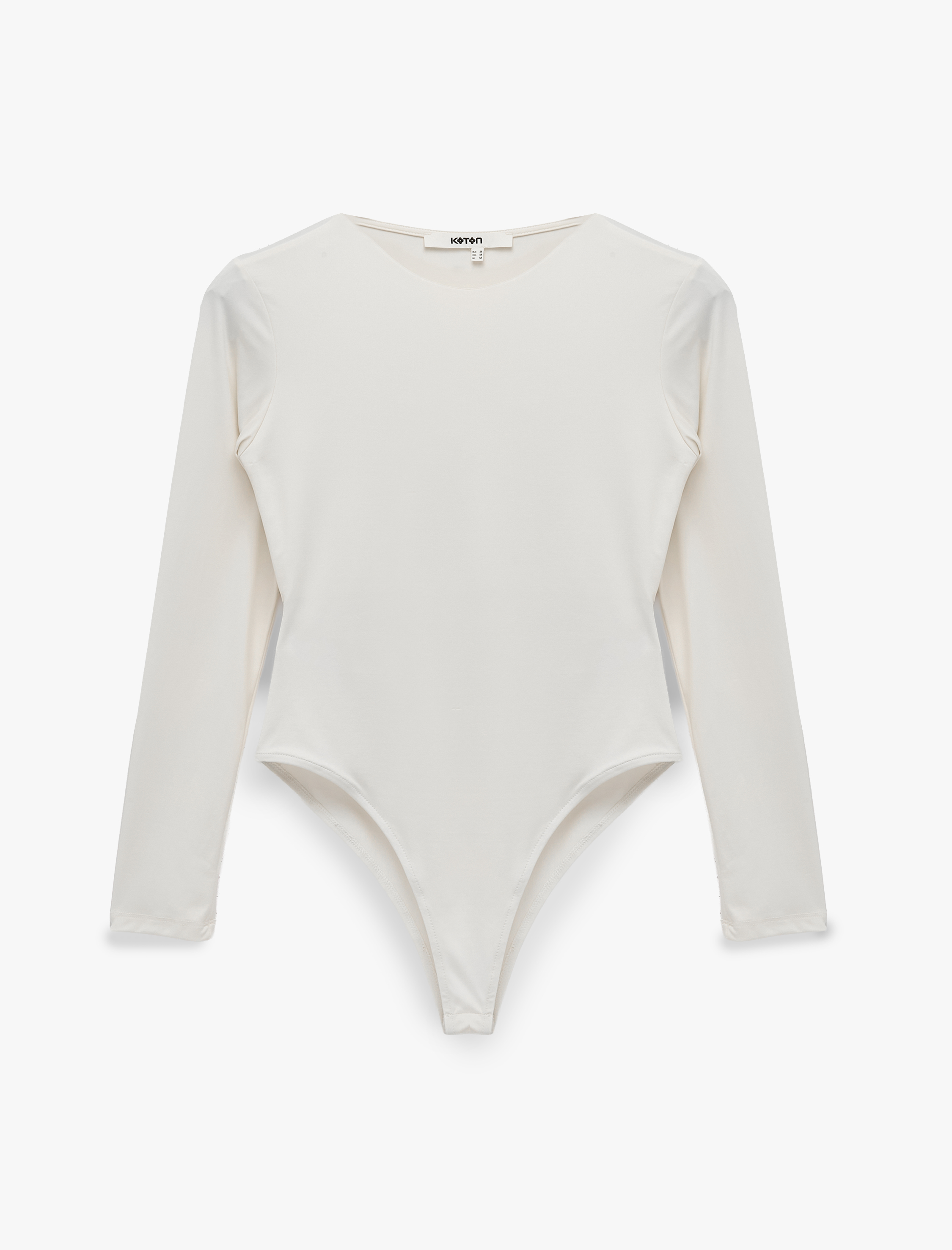  Bisiklet Yaka Uzun Kollu Bodysuit