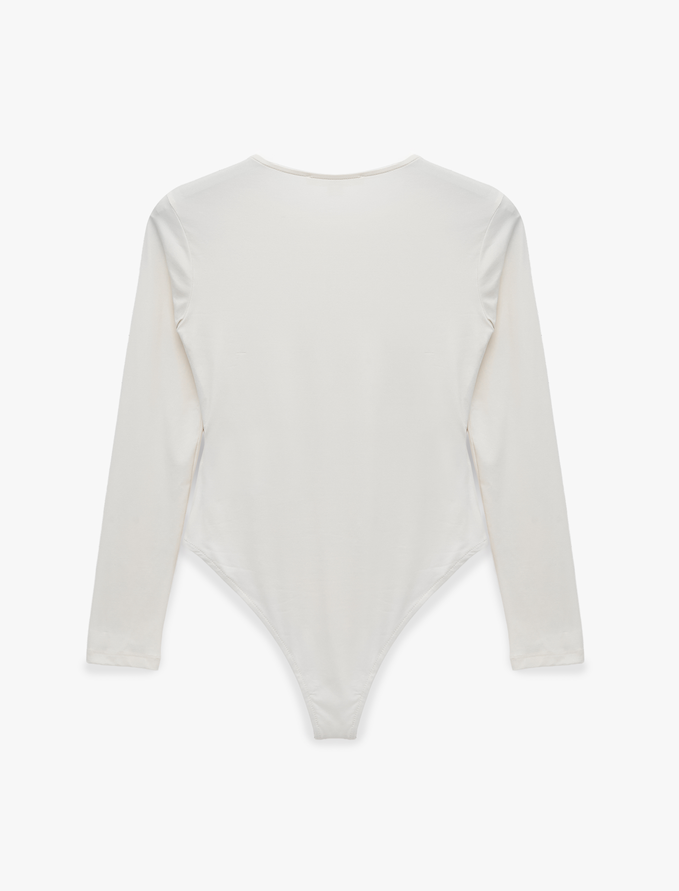   Bisiklet Yaka Uzun Kollu Bodysuit