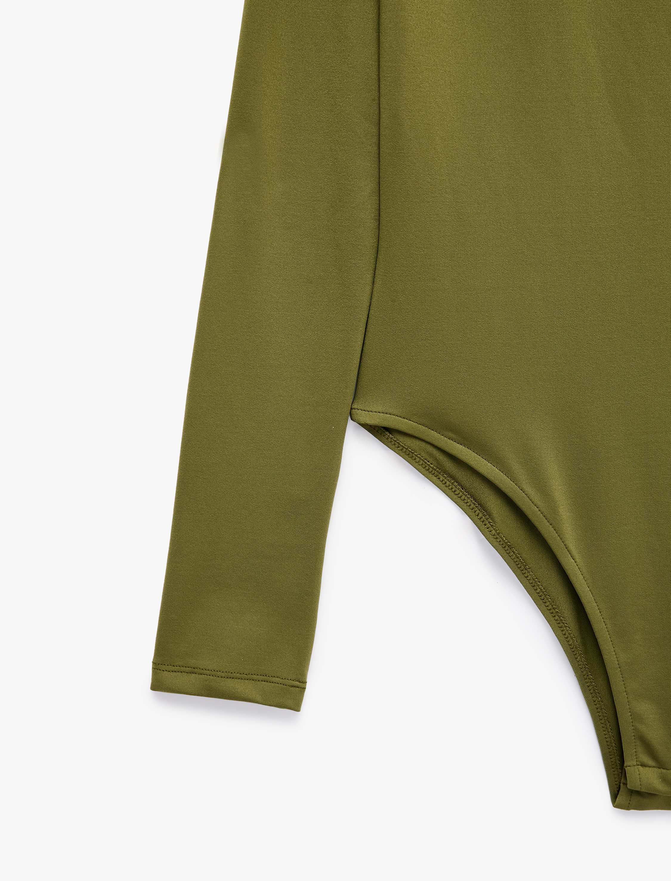   Bisiklet Yaka Uzun Kollu Bodysuit