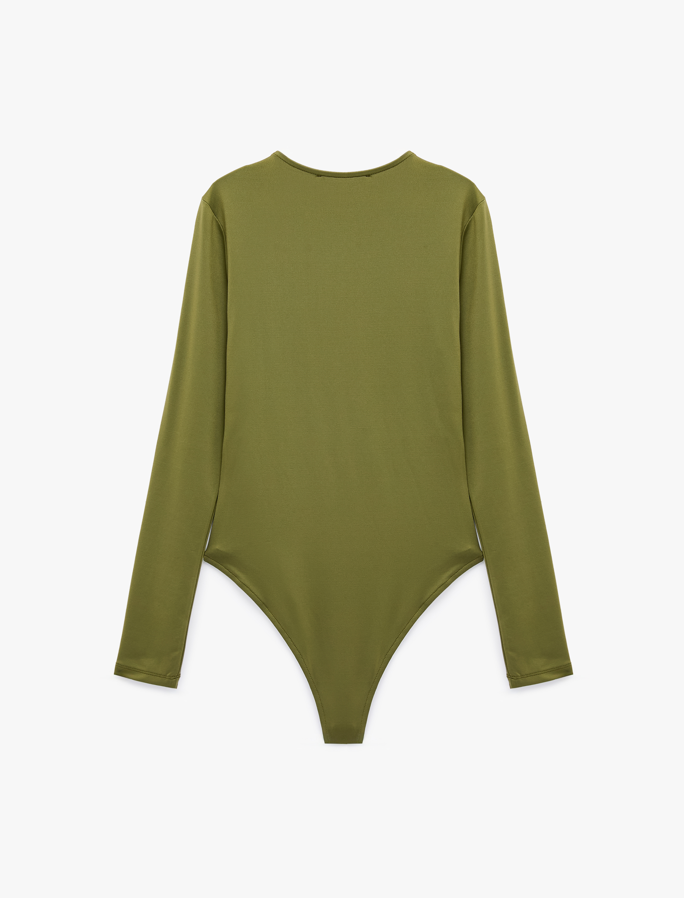  Bisiklet Yaka Uzun Kollu Bodysuit