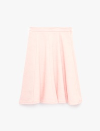 Pileli Basic Midi Etek